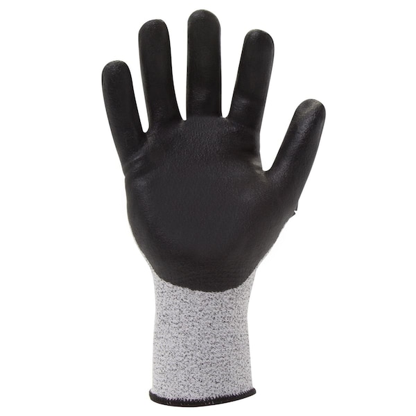 Guantes de alto rendimiento resistentes a cortes con recubrimiento de impacto, nivel de corte 3, negro/blanco, S - AXIMPC3-06-008