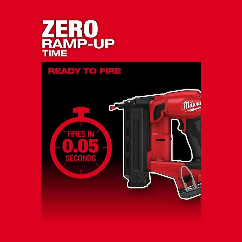Milwaukee M18 FUEL Clavadora eléctrica inalámbrica sin escobillas de 18 voltios de 18 calibres Gen II (Herramienta solamente) con anteojos de seguridad tintados anti rayaduras - 2746-20-48-73-2015