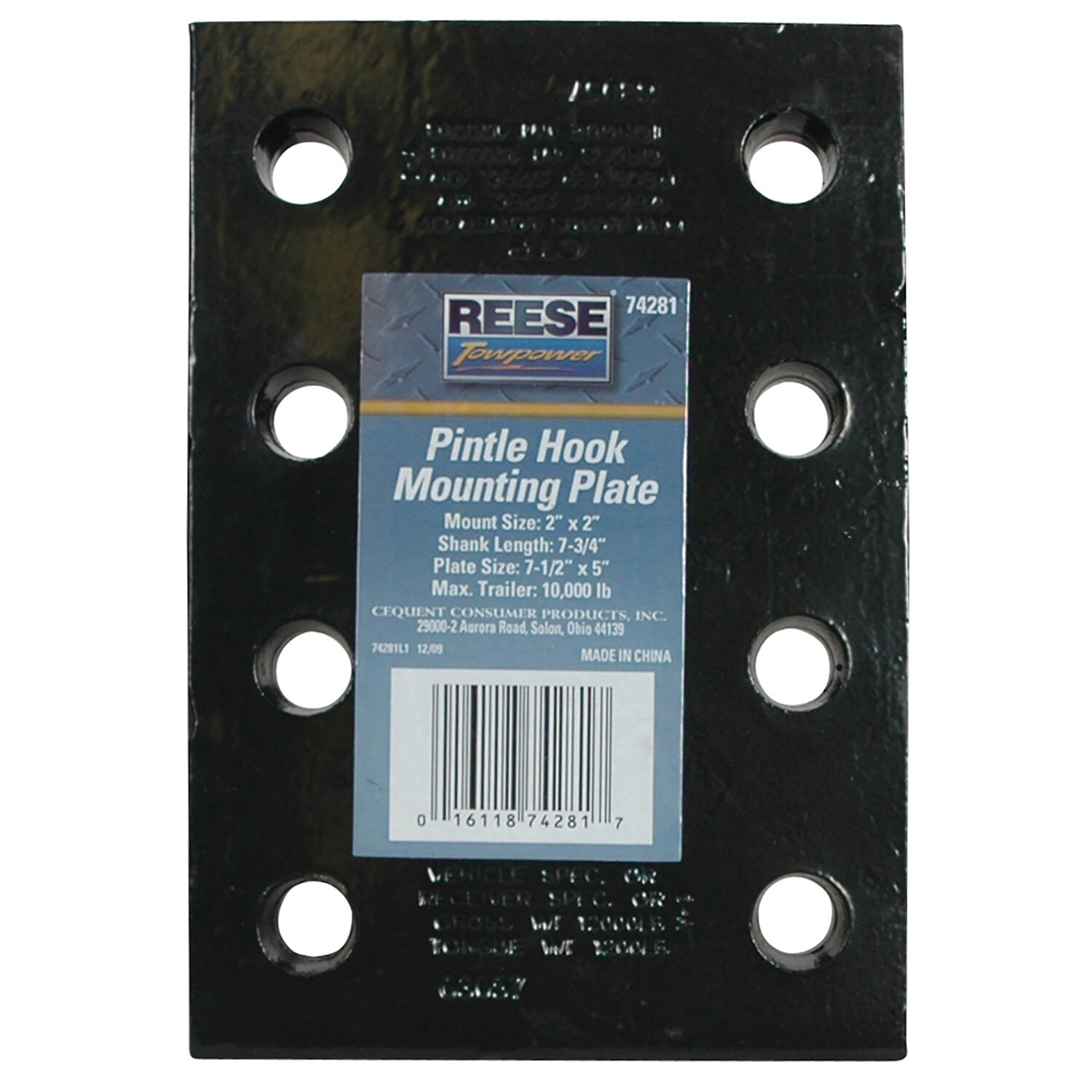 Reese Towpower Enganche para remolque Clase V de acero múltiple de 2 pulgadas_receiver Montaje de bola de remolque 74281