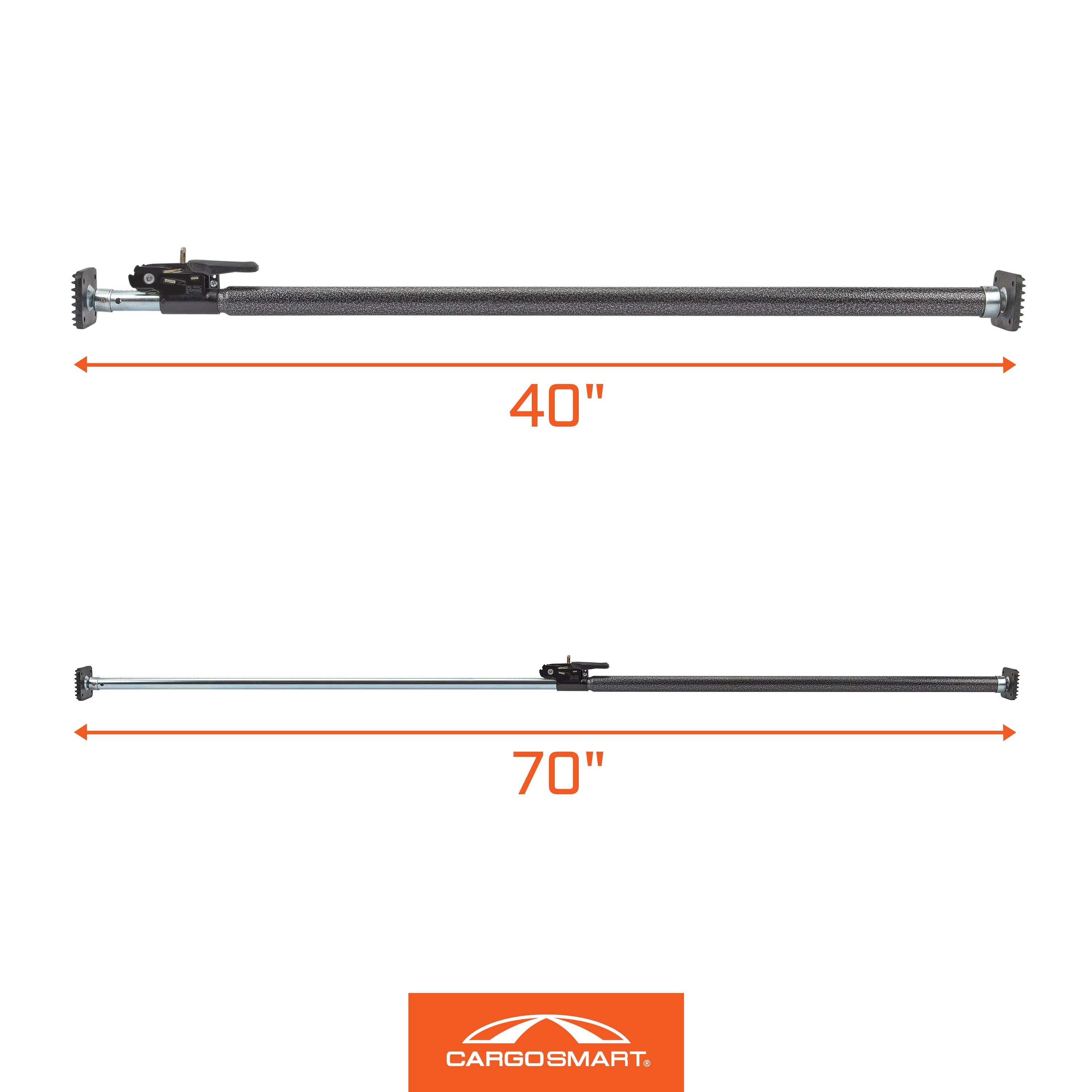 Barra de carga ajustable con trinquete de 40 a 70 pulgadas de CargoSmart