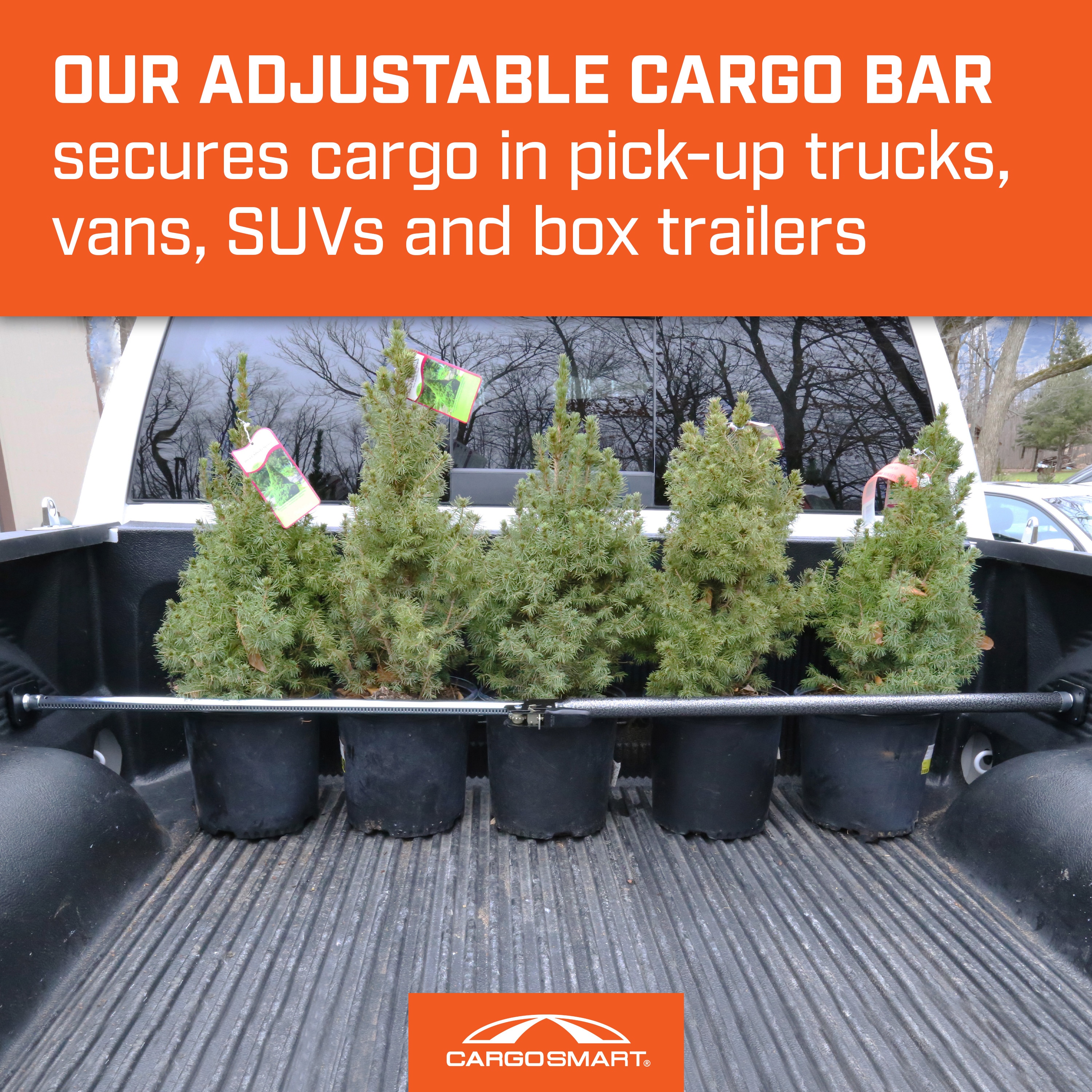 Barra de carga ajustable con trinquete de 40 a 70 pulgadas de CargoSmart