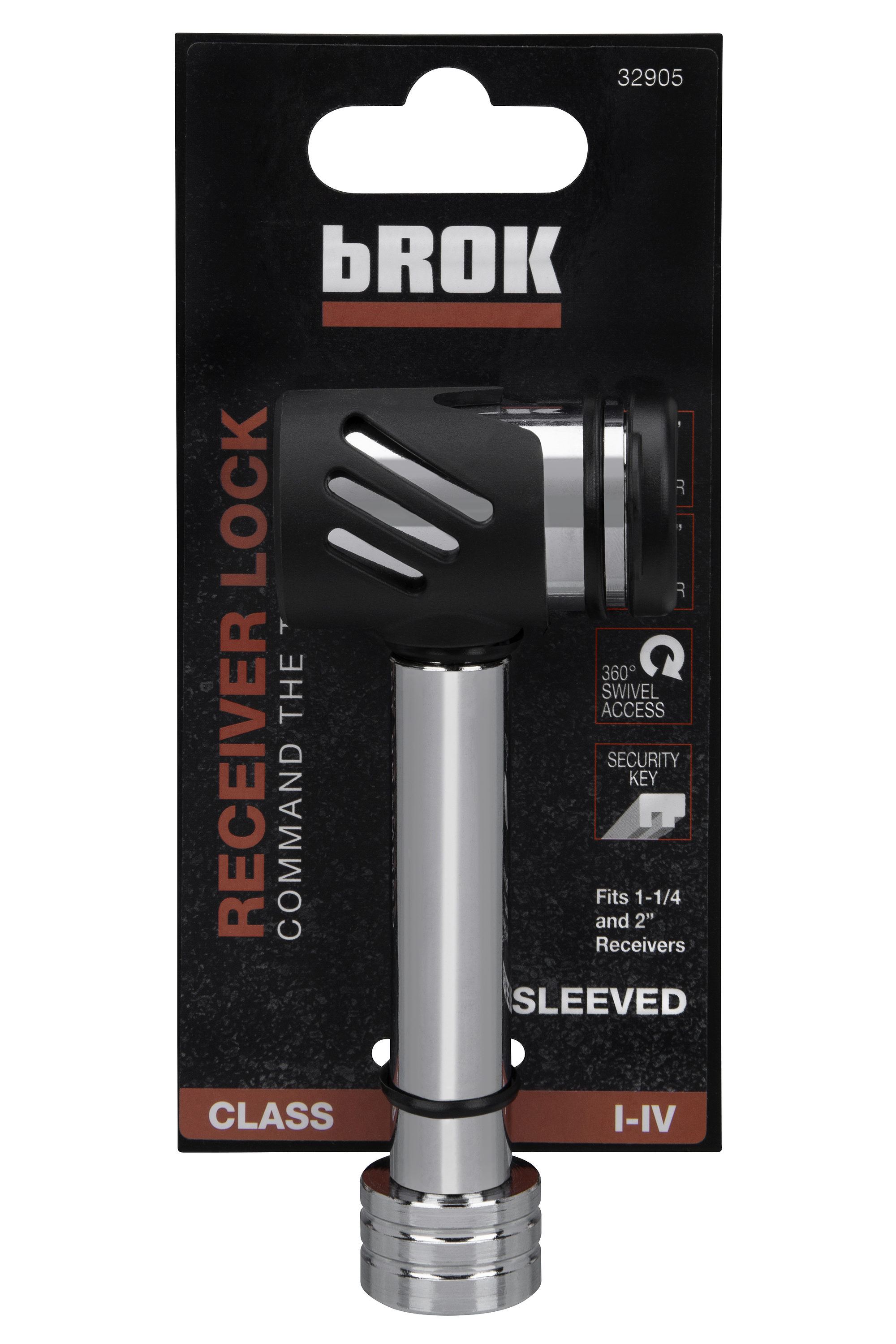 Candado giratorio de remolque bROK con eje de 0.63 pulgadas y 0.50 pulgadas para vehículos recreativos y casas móviles 329058