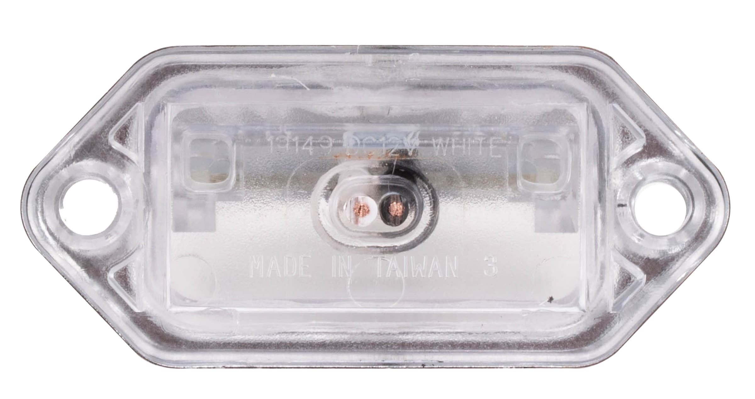 Luz de remolque montada en superficie de cromo Hopkins para remolques y casas móviles - libre de mantenimiento, carcasa de acero cromado B168