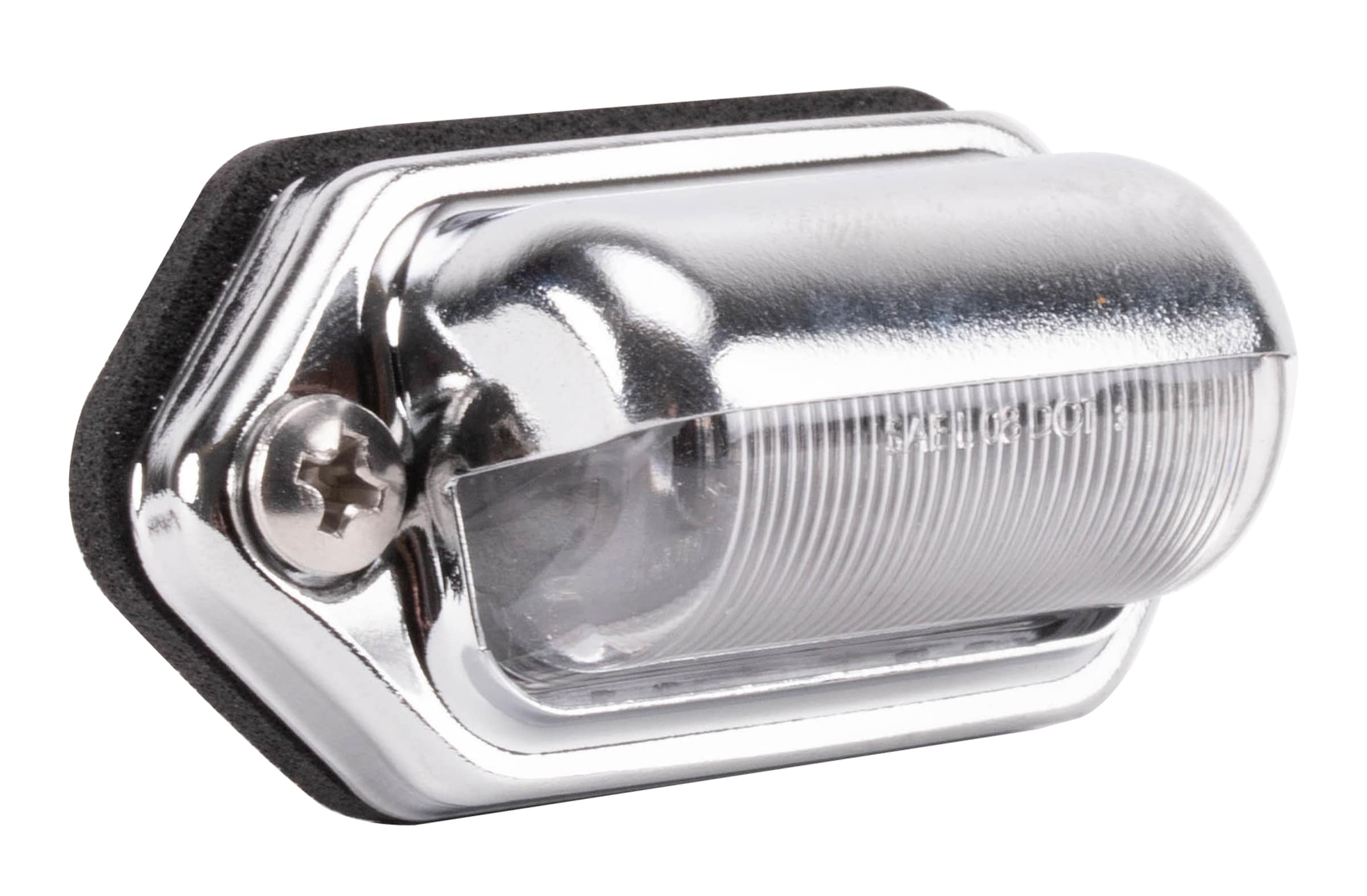 Luz de remolque montada en superficie de cromo Hopkins para remolques y casas móviles - libre de mantenimiento, carcasa de acero cromado B168