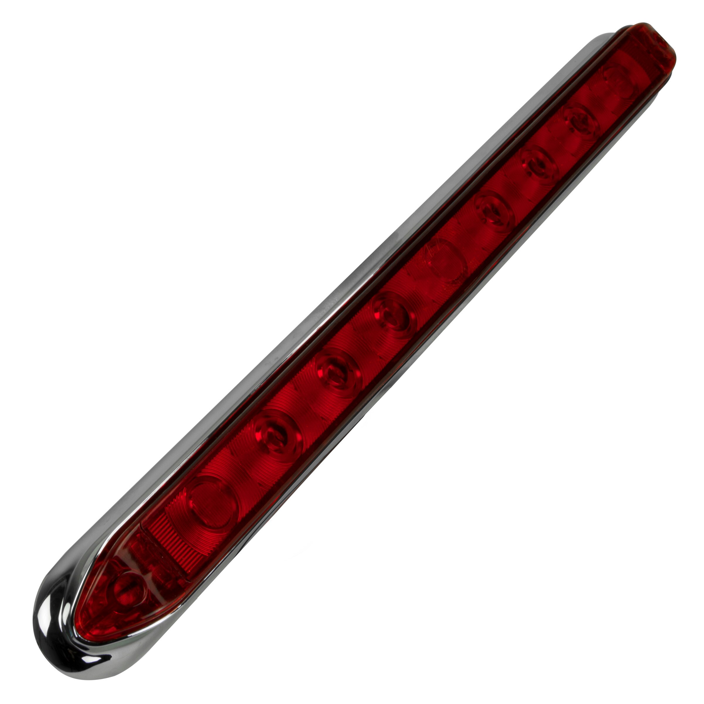 Barra de luz LED de perfil bajo para luces de parada y dirección con bisel cromado Hopkins C3491RC