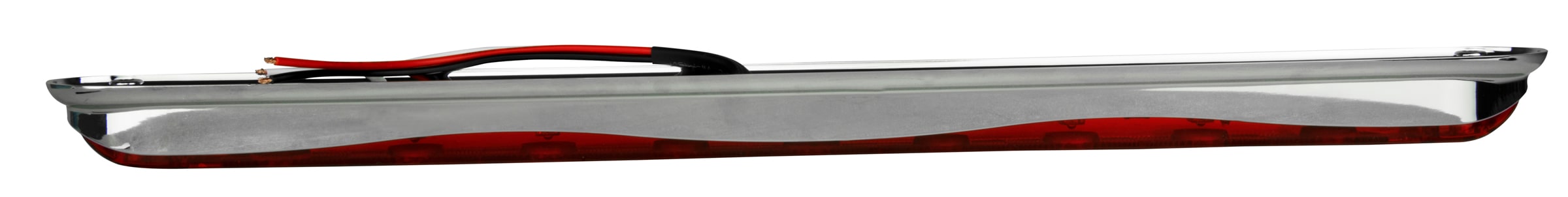 Barra de luz LED de perfil bajo para luces de parada y dirección con bisel cromado Hopkins C3491RC