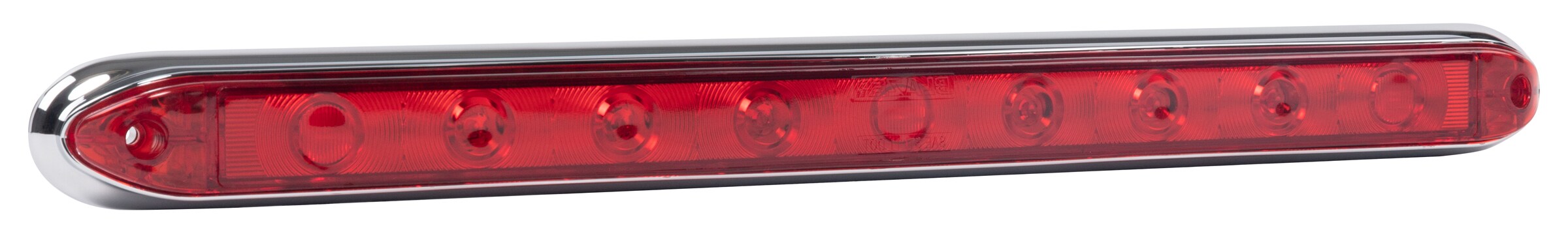 Barra de luz LED de perfil bajo para luces de parada y dirección con bisel cromado Hopkins C3491RC