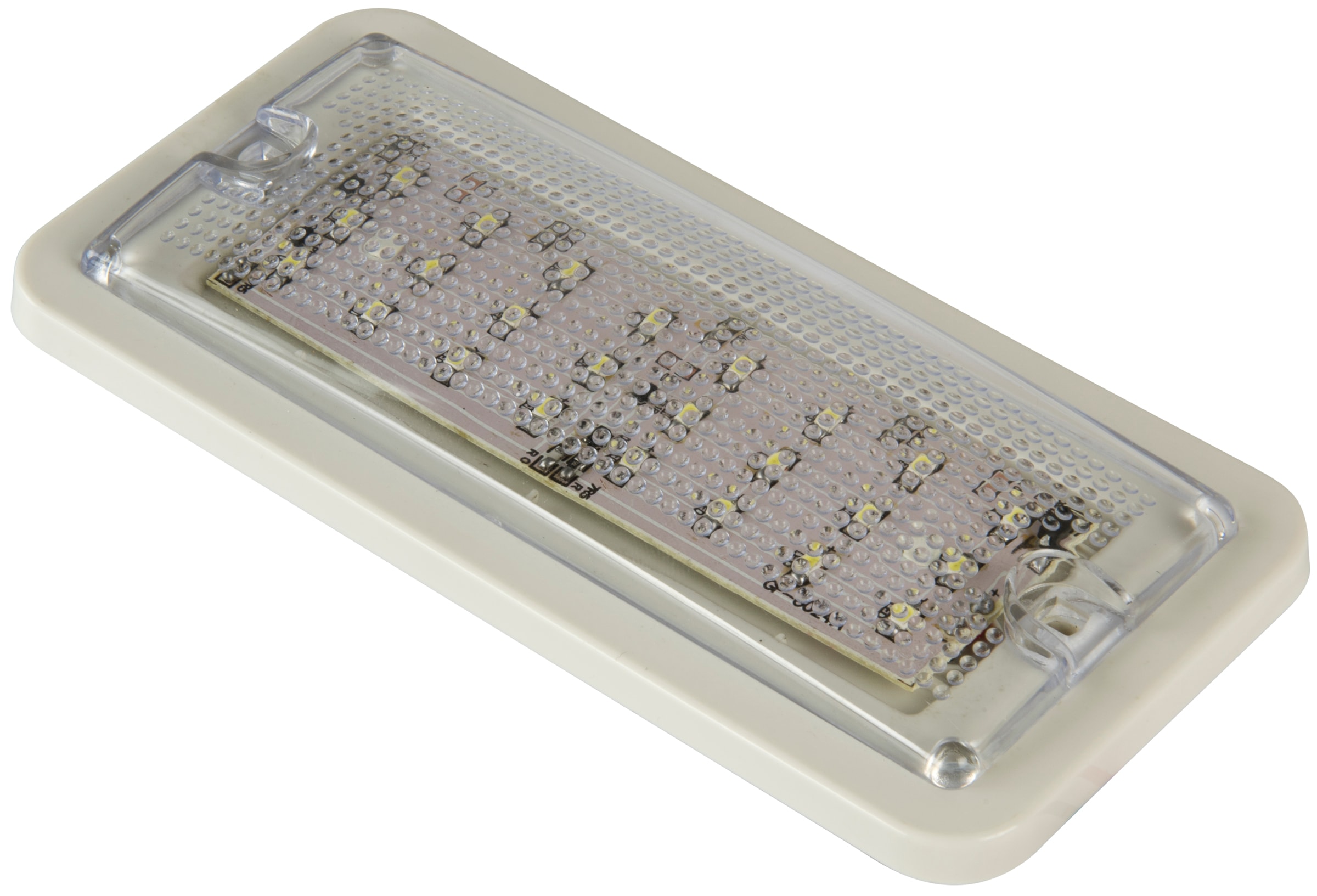 Luz interior LED para remolque Hopkins - Claro, 400 lúmenes, carcasa de resina resistente, diseño de conexión de dos cables