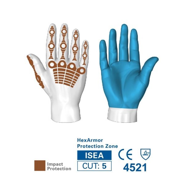 Guantes Hexarmor de Alto Impacto con Resistencia a Cortes y Alta Visibilidad, Nivel de Corte A8, Negro/Verde, Talla 3XL - 4026-XXXL (12)
