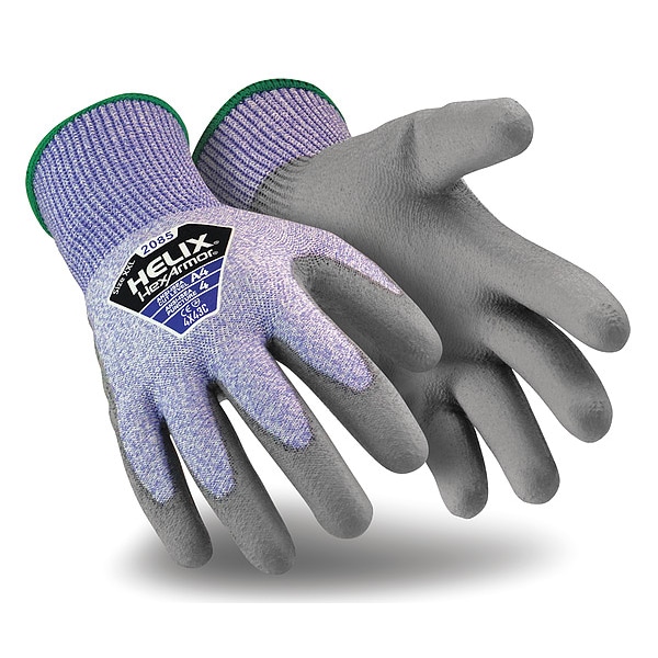 Guantes recubiertos de Hexarmor, nivel de corte A4, 13 ga, azul/gris, XS - 2085 XS
