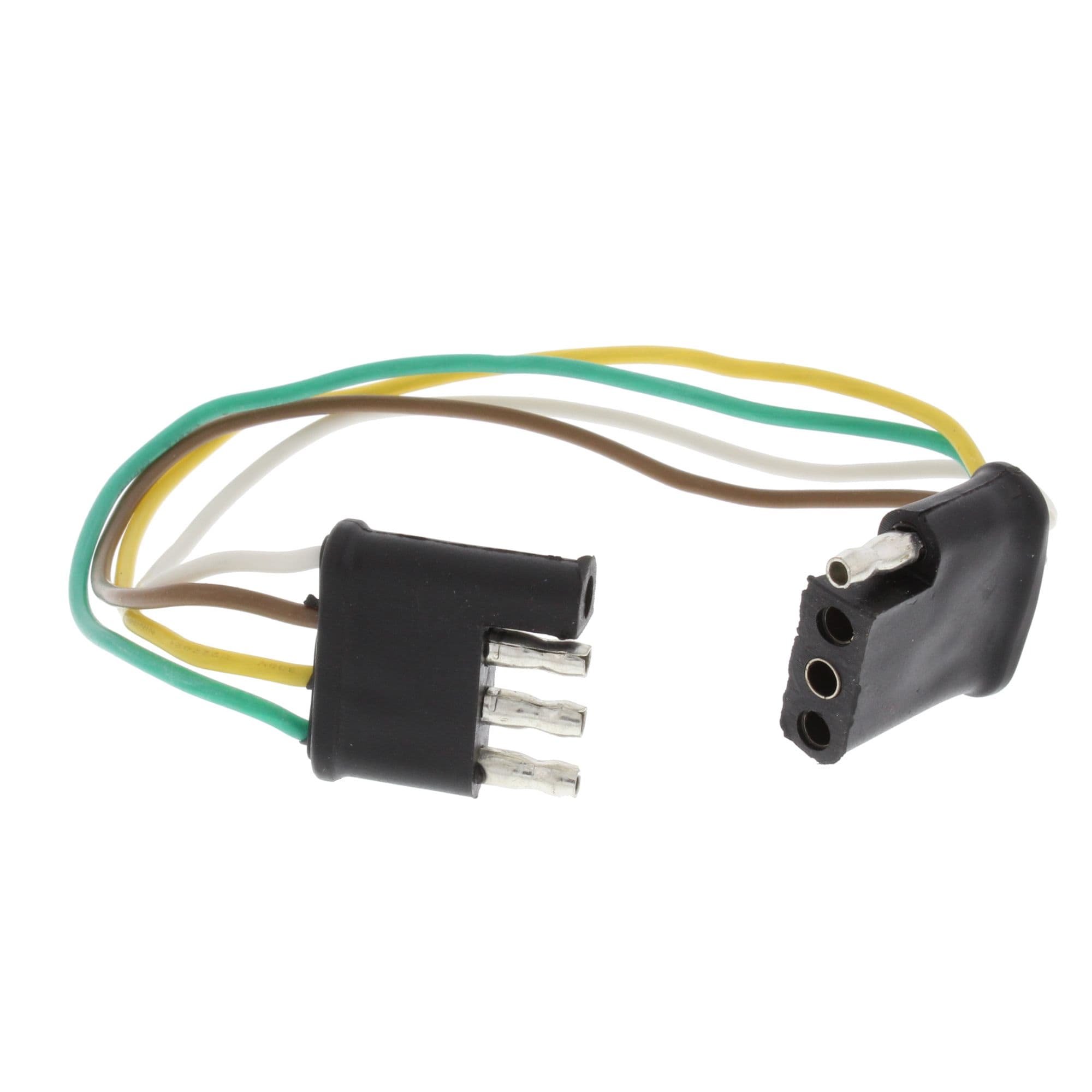 Conector eléctrico plano de 4 vías para automóviles y remolques con cable de 12 pulgadas de Road & Home RVP047