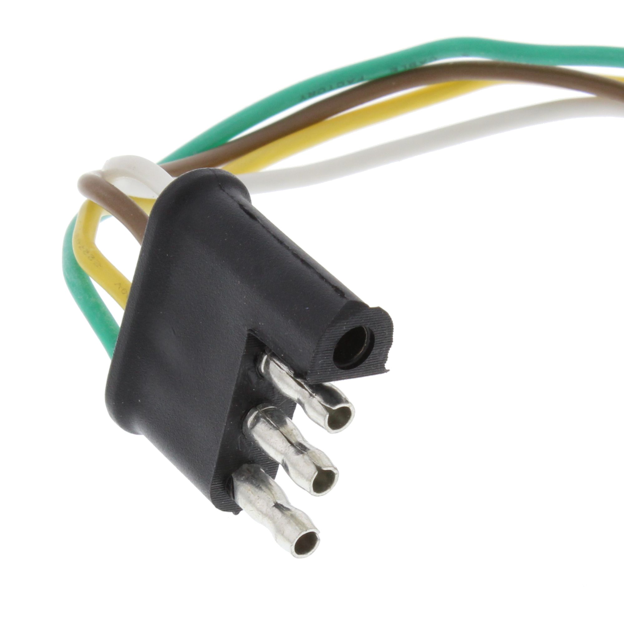 Conector eléctrico plano de 4 vías para automóviles y remolques con cable de 12 pulgadas de Road & Home RVP047
