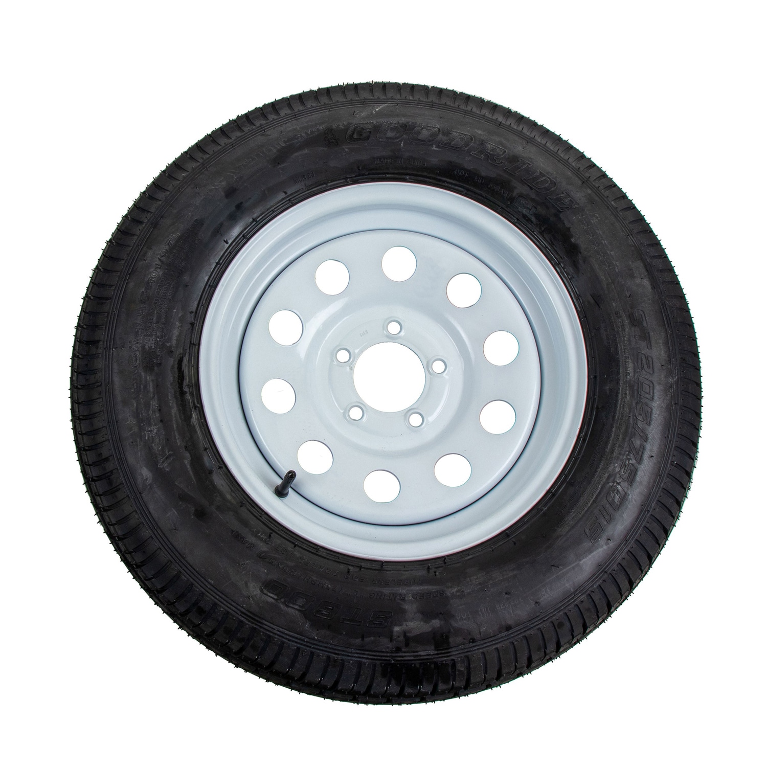 Llanta diagonal de 6 capas y rueda blanca de 5 birlos en 4.5 pulgadas para remolque porta-equipajes de 15 pulgadas ST205/75D15