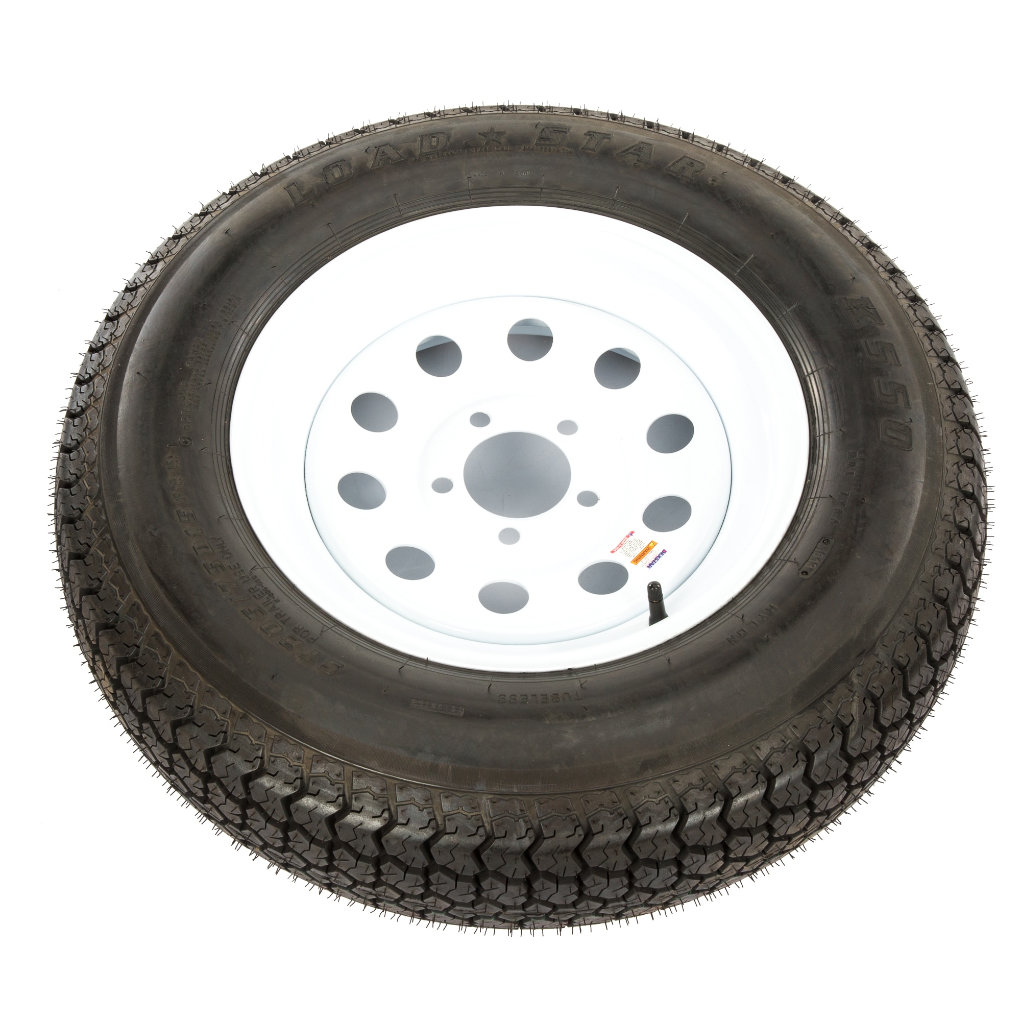 Llanta diagonal de 6 capas y rueda blanca de 5 birlos en 4.5 pulgadas para remolque porta-equipajes de 15 pulgadas ST205/75D15