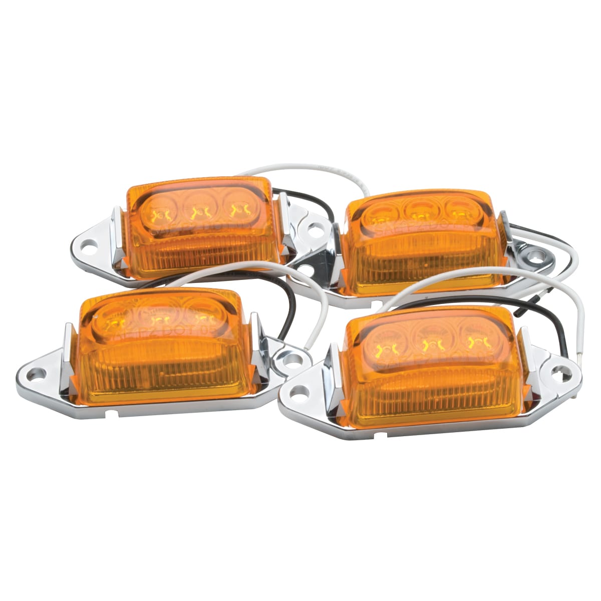 Luz indicadora de eliminación LED en ámbar de 1.75 pulgadas por 1 pulgada RoadPro Roadpro, paquete de 4 RP-1445A/4P