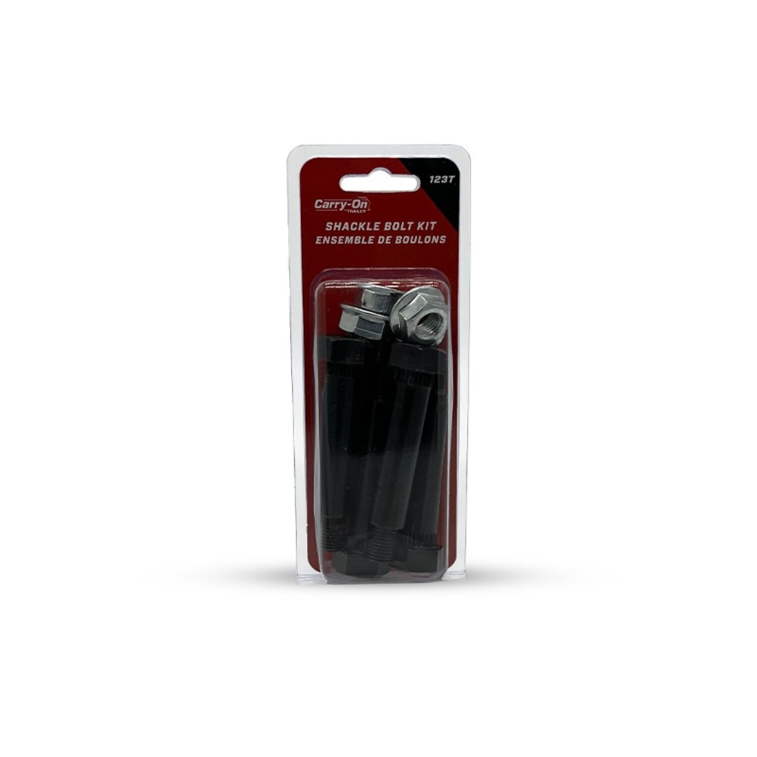 Kit de pernos de grillete de resorte de servicio pesado para remolque 9/16-In x 3-In para reparación de remolques - Incluye 4 pernos y tuercas