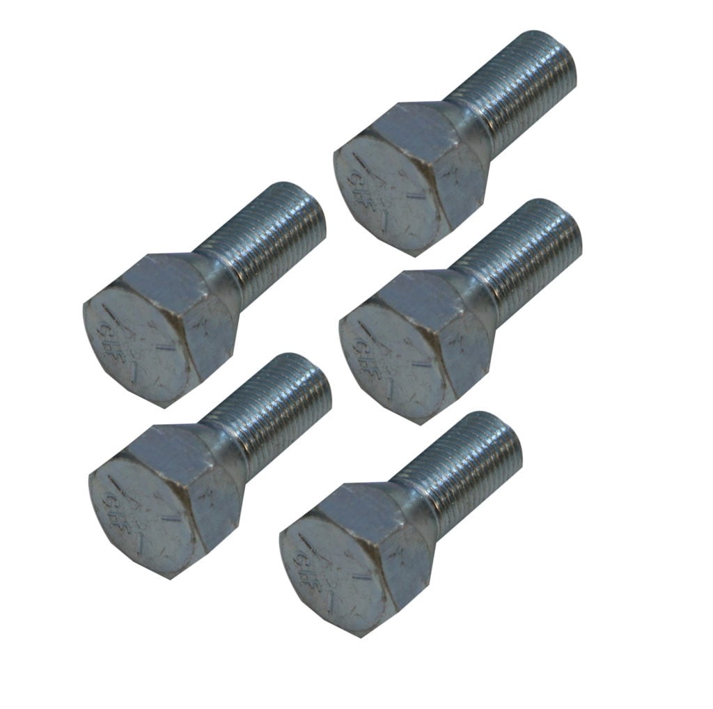 Juego de pernos de rueda de 1/2 pulgadas para remolque, paquete de 5, para reparación de remolques - Capacidad de peso de 2,000 lb, construcción de acero negro 512T