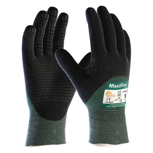 Guante resistente a cortes Pip, Nivel de corte A2, 15 ga, Verde/Negro, L - 34-8453