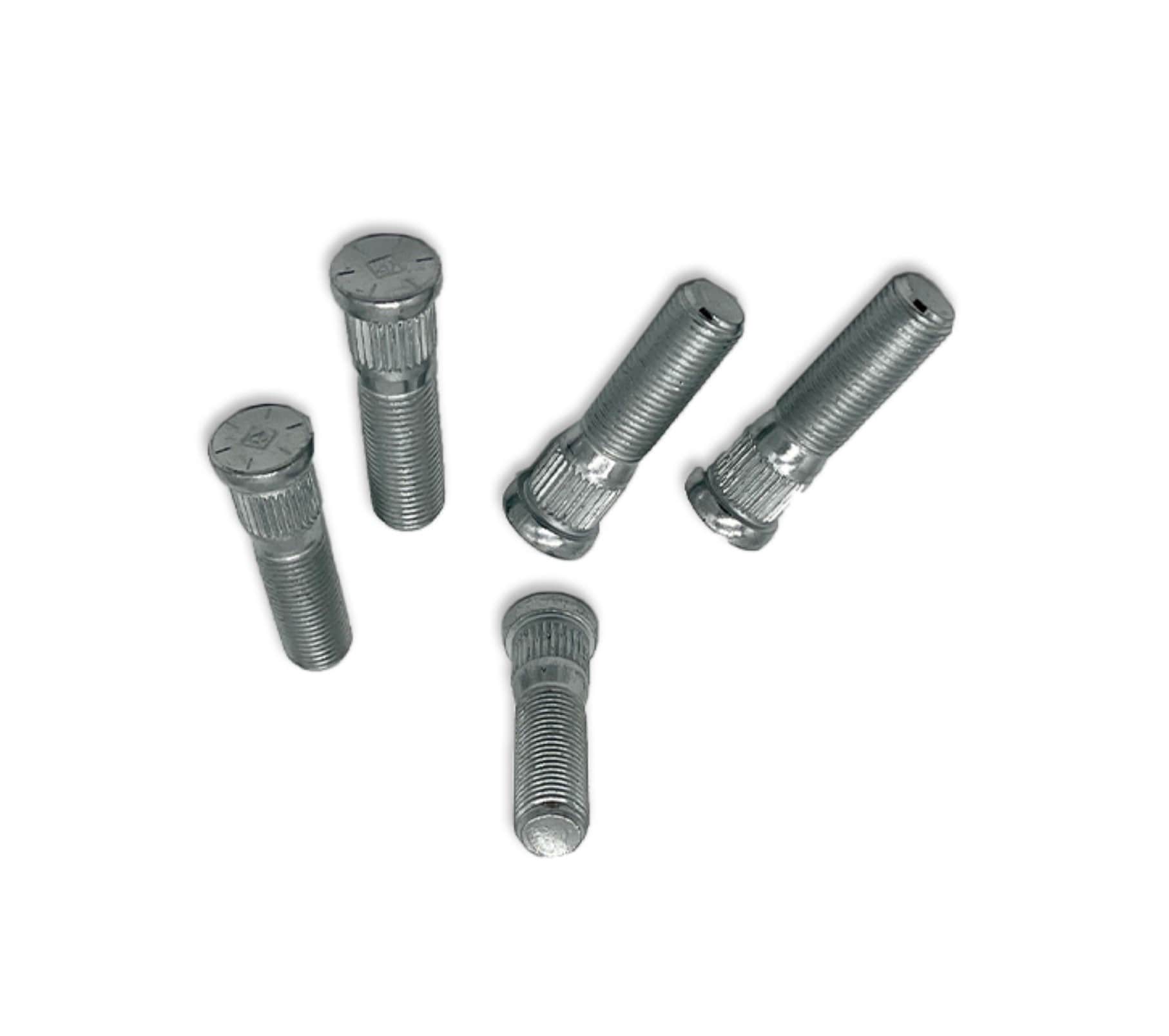 Set de 5 Pernos de Tuerca Negros de Acero para Ruedas de Remolque de 5 Pernos - Espárragos de Rueda Presionados de 2-1/8 pulgadas de largo 522T
