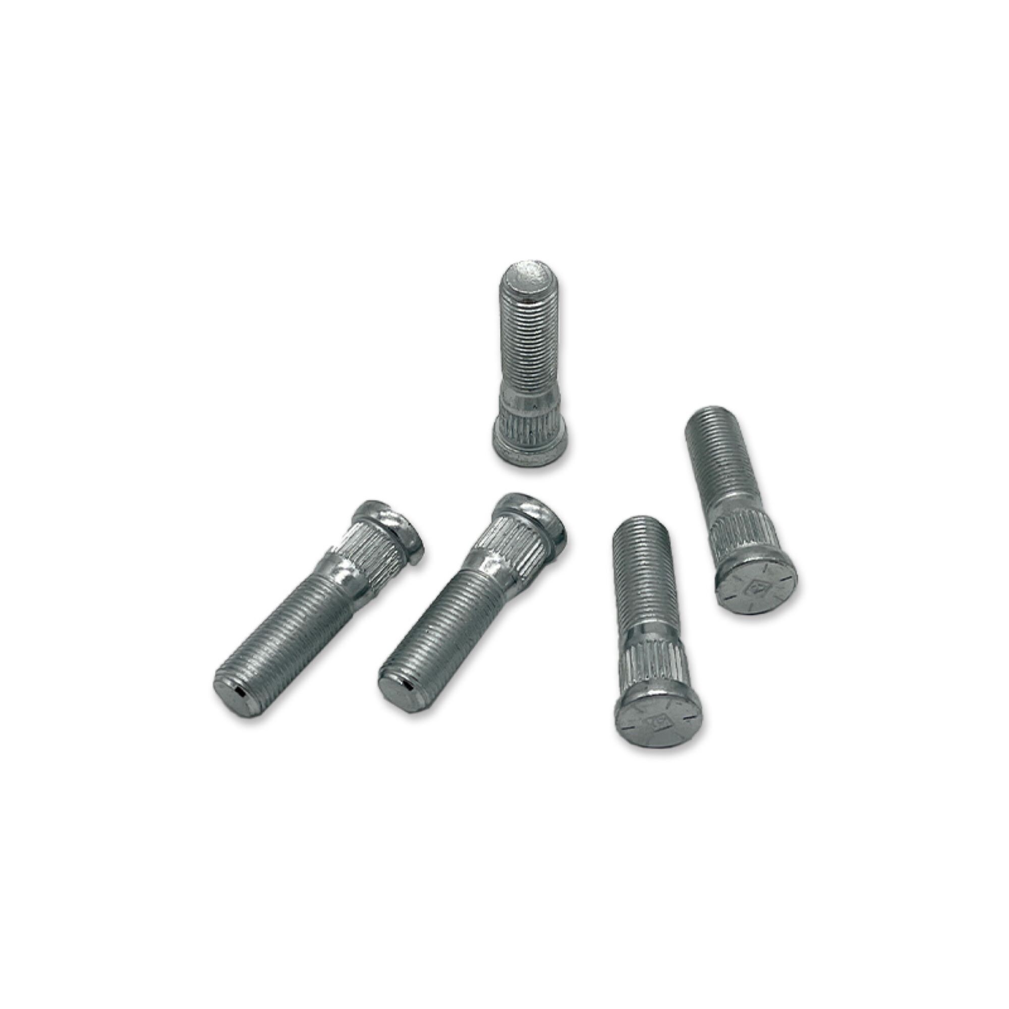Set de 5 Pernos de Tuerca Negros de Acero para Ruedas de Remolque de 5 Pernos - Espárragos de Rueda Presionados de 2-1/8 pulgadas de largo 522T