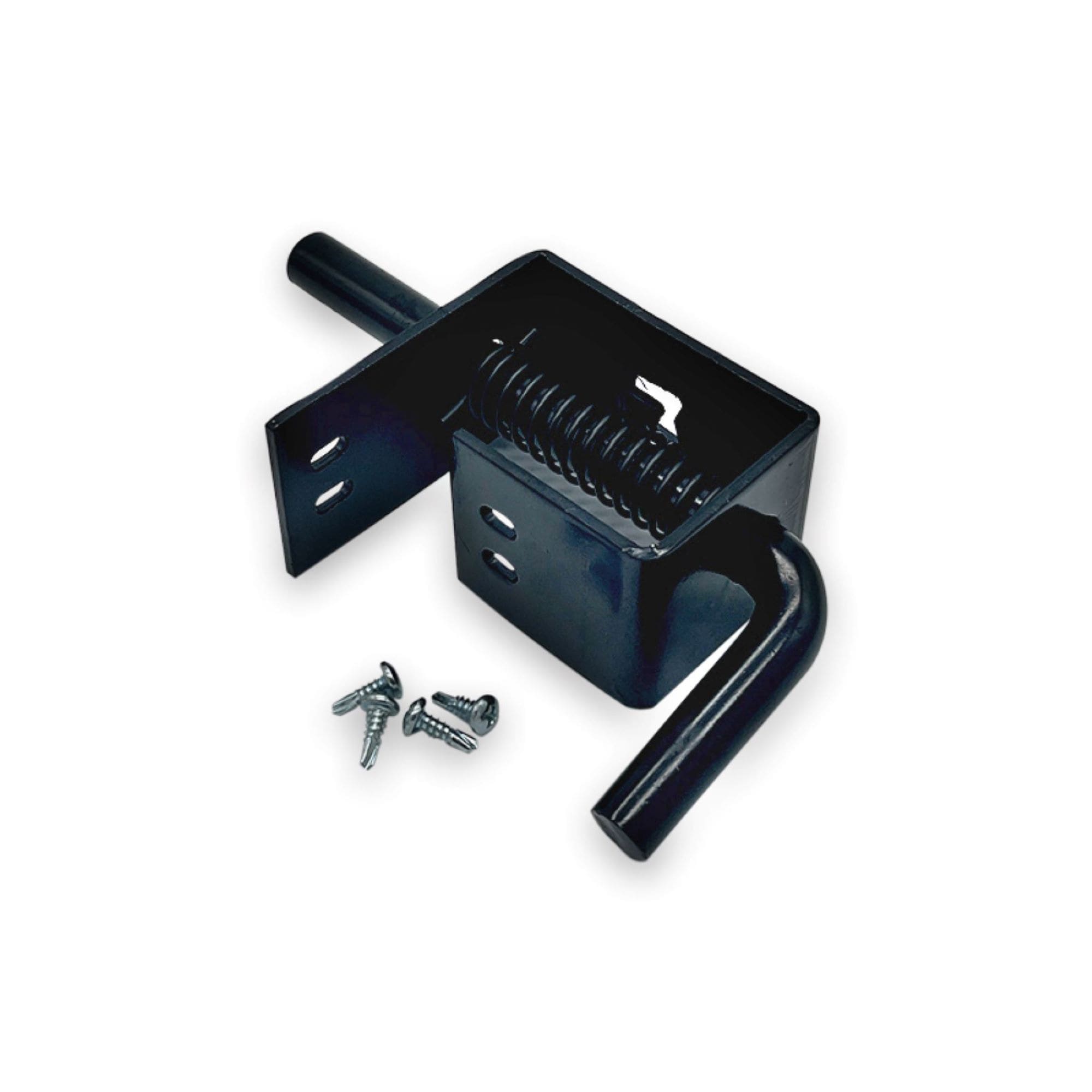 Kit de reparación de cerradura de portón para remolques - Pestillo de acero con acabado negro, incluye tornillos autorroscantes 847T