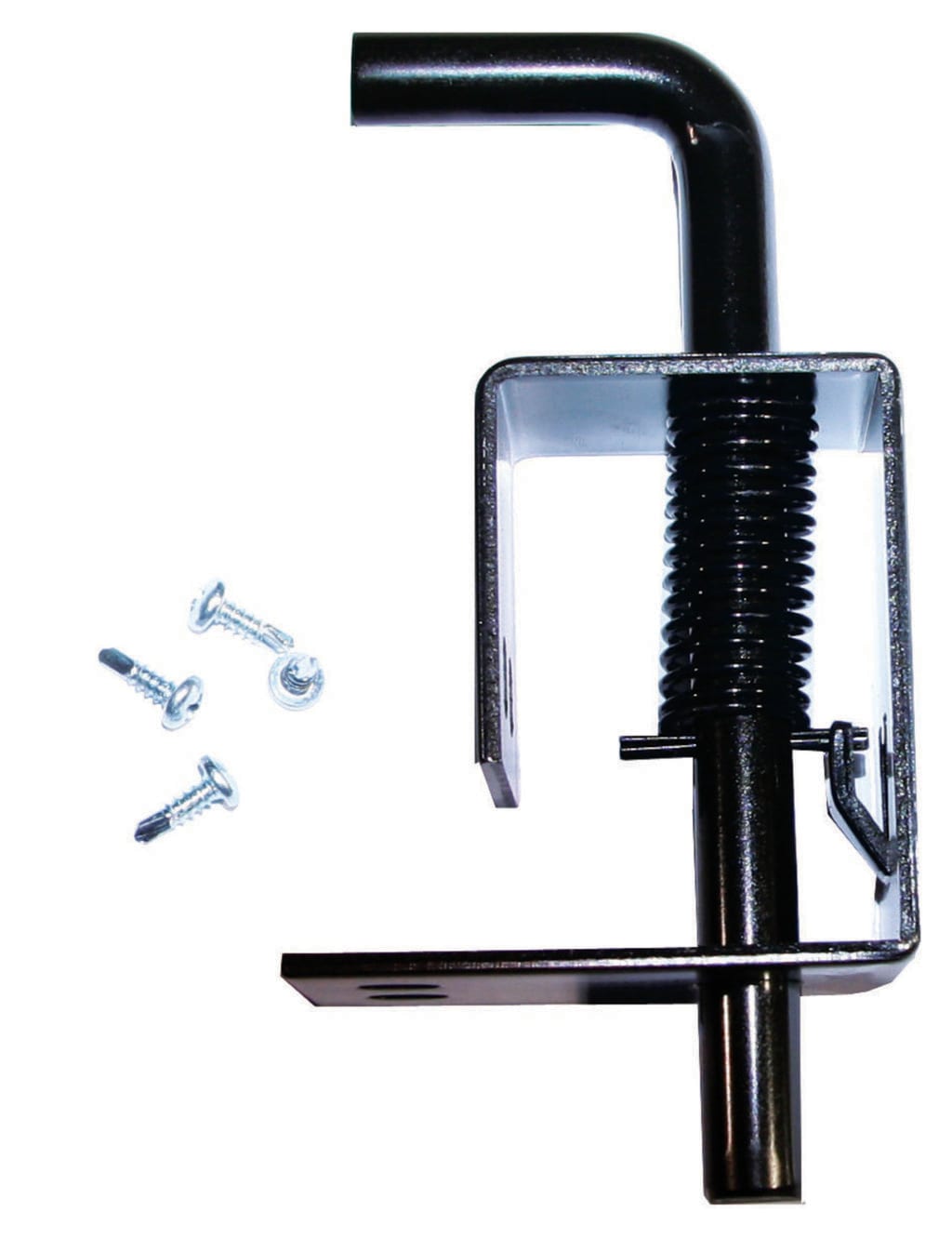 Kit de reparación de cerradura de portón para remolques - Pestillo de acero con acabado negro, incluye tornillos autorroscantes 847T