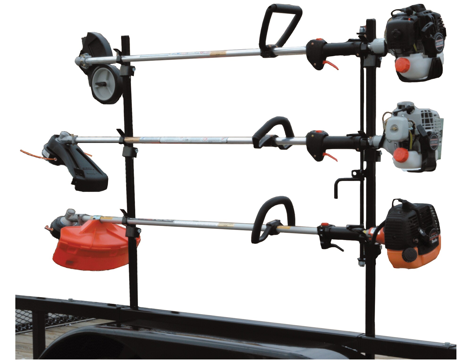 Rack de Trimmer con Bloqueo de 3 Posiciones para Remolques Abiertos de Paisajismo - LT10