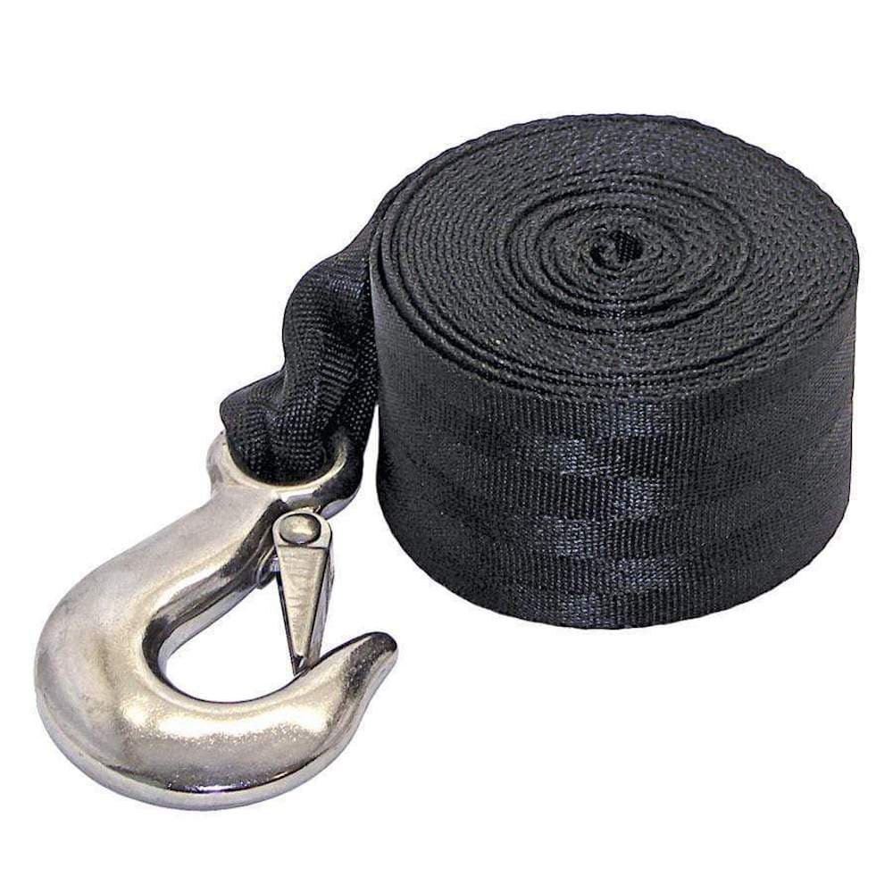 Correa de torno y gancho T-H Marine, 20 pies x 2 pulgadas, Resistencia a la tracción de 5000 libras, Partes y Accesorios para Remolques BE-TR-59818-DP