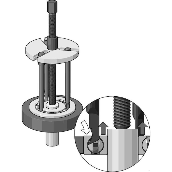 Gedore Patented Ball Bearing Set Of Pullers - 1.92/12