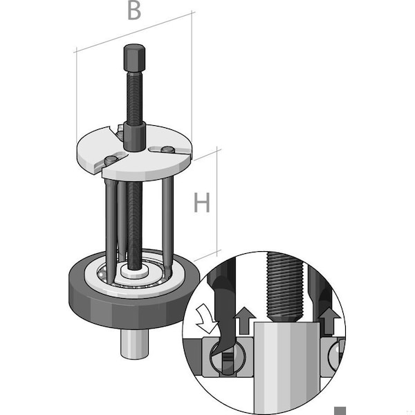 Gedore Patented Ball Bearing Set Of Pullers - 1.92/12