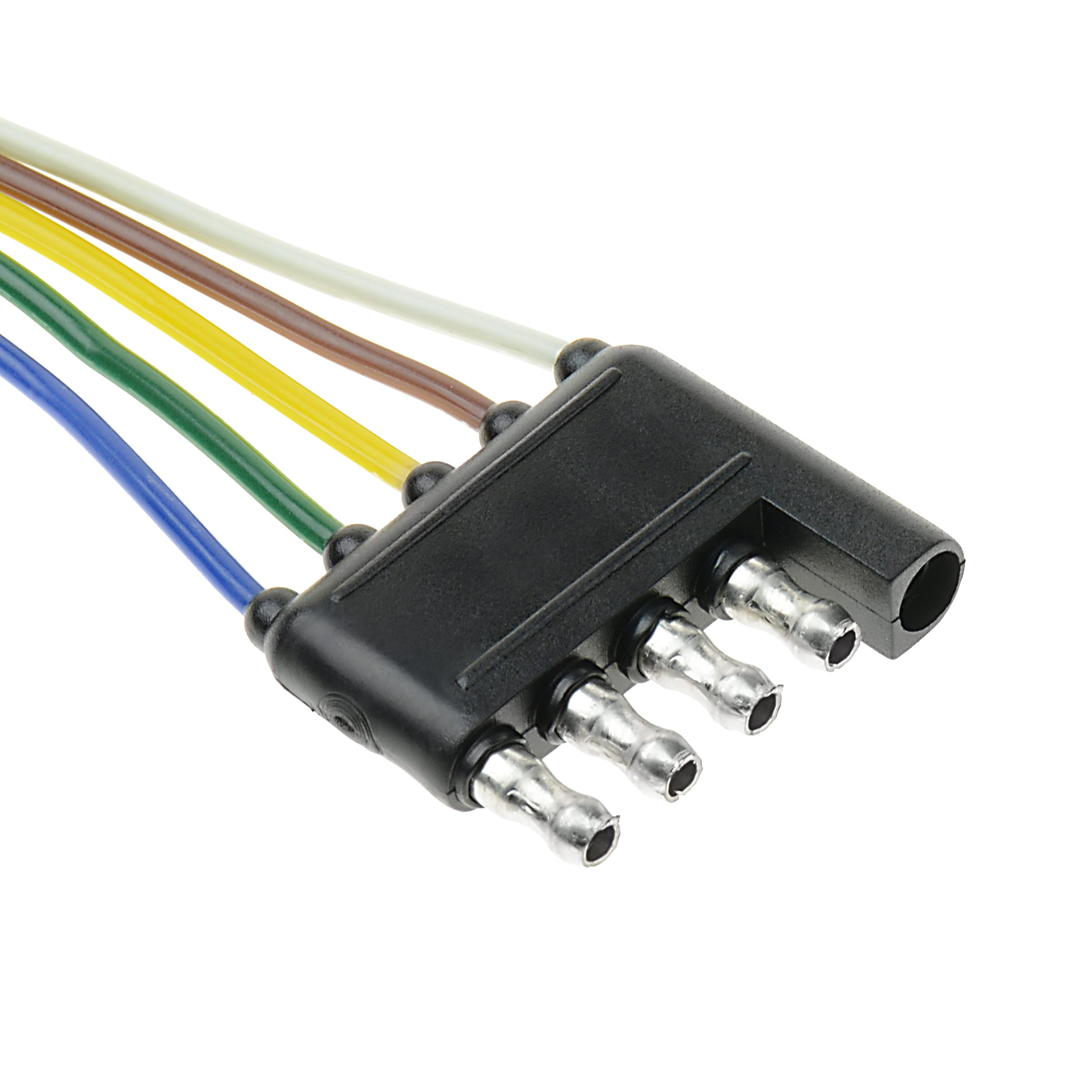Arnes de cables para remolque de 5 vías de 24 pulgadas de T-H Marine con conectores macho y hembra - 12V DC BE-TR-59386-DP