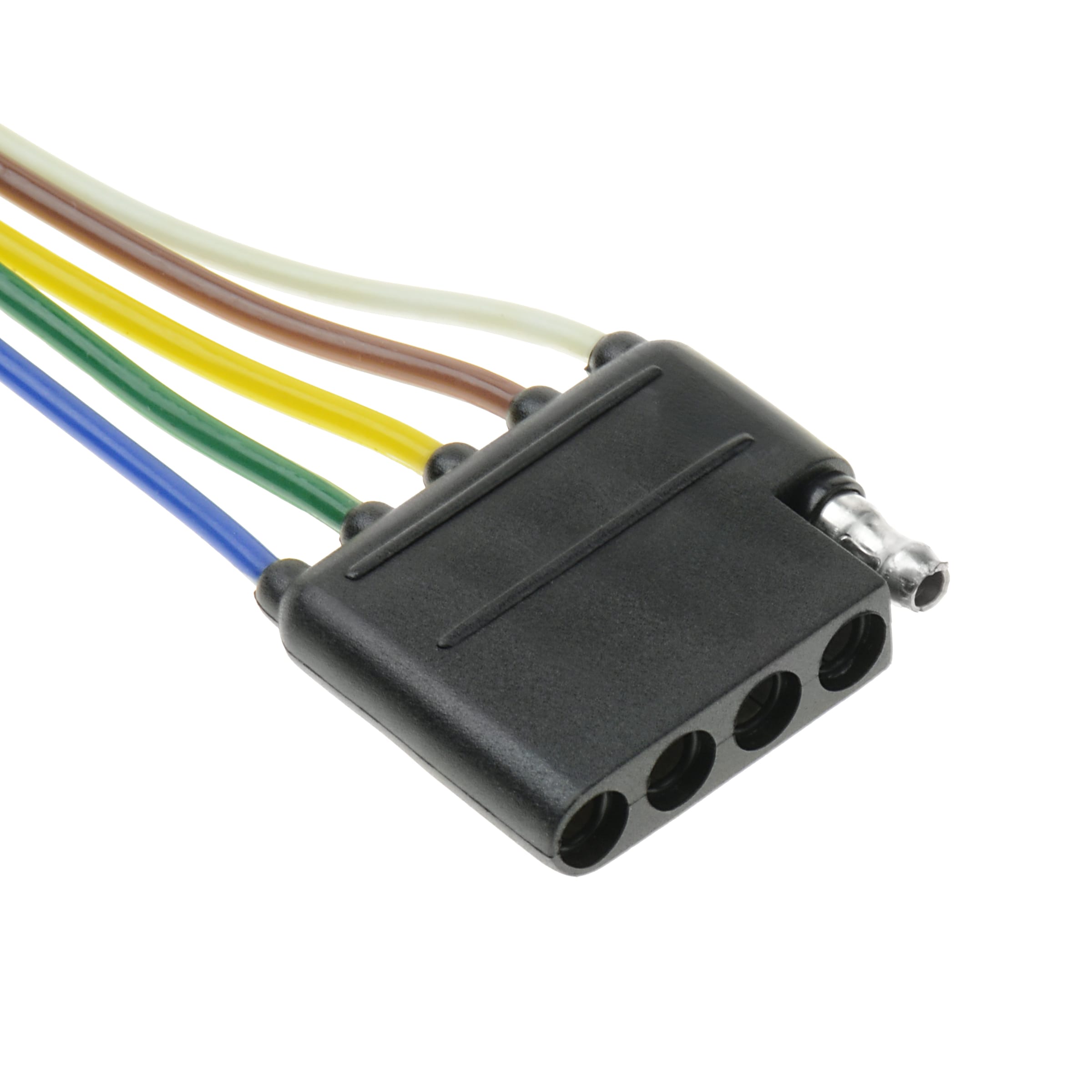 Arnes de cables para remolque de 5 vías de 24 pulgadas de T-H Marine con conectores macho y hembra - 12V DC BE-TR-59386-DP