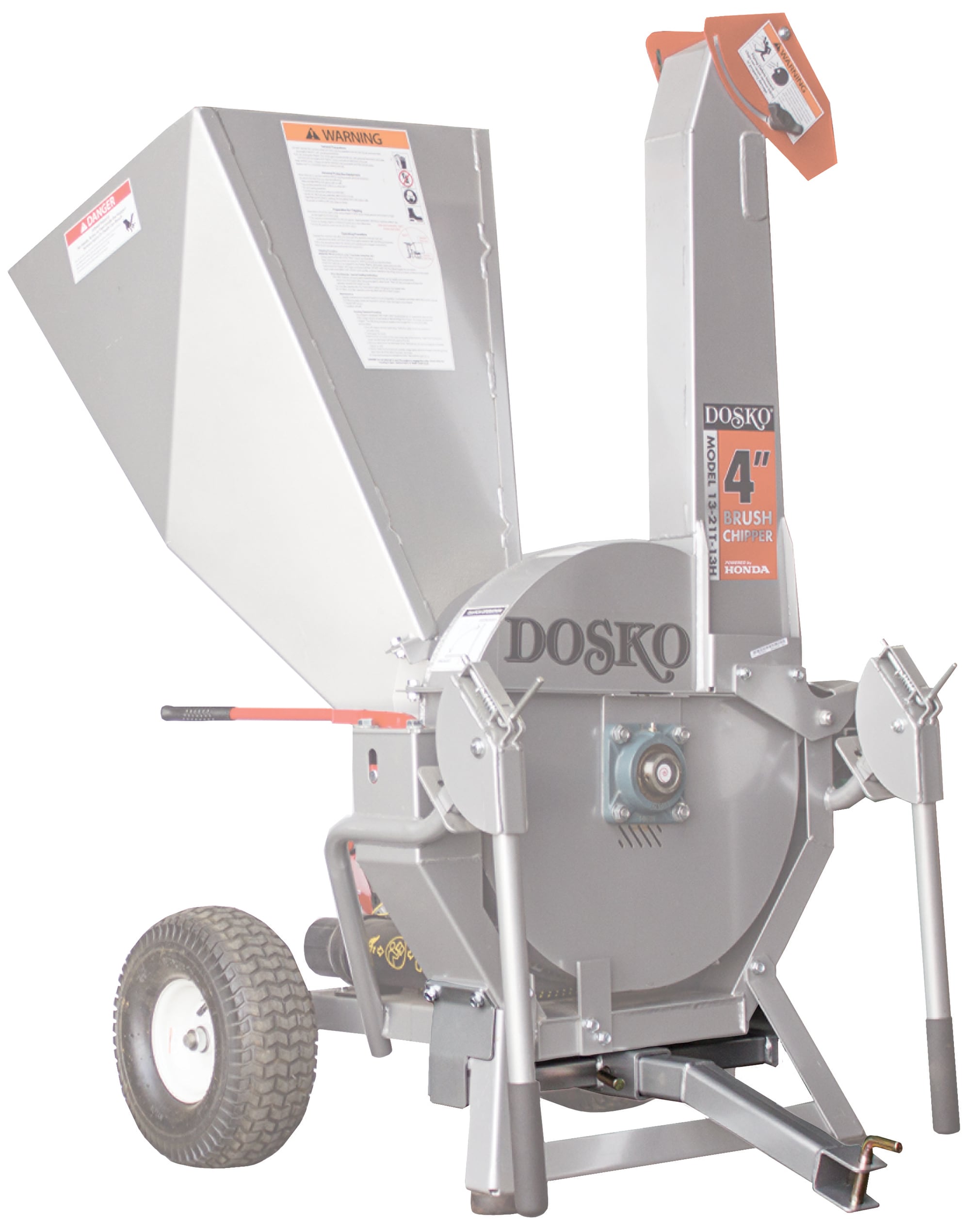 Caja de lengüeta de remolque de acero de 22 x 16 pulgadas Dosko con barra de remolque extraíble - Plateado 2964051.DOS