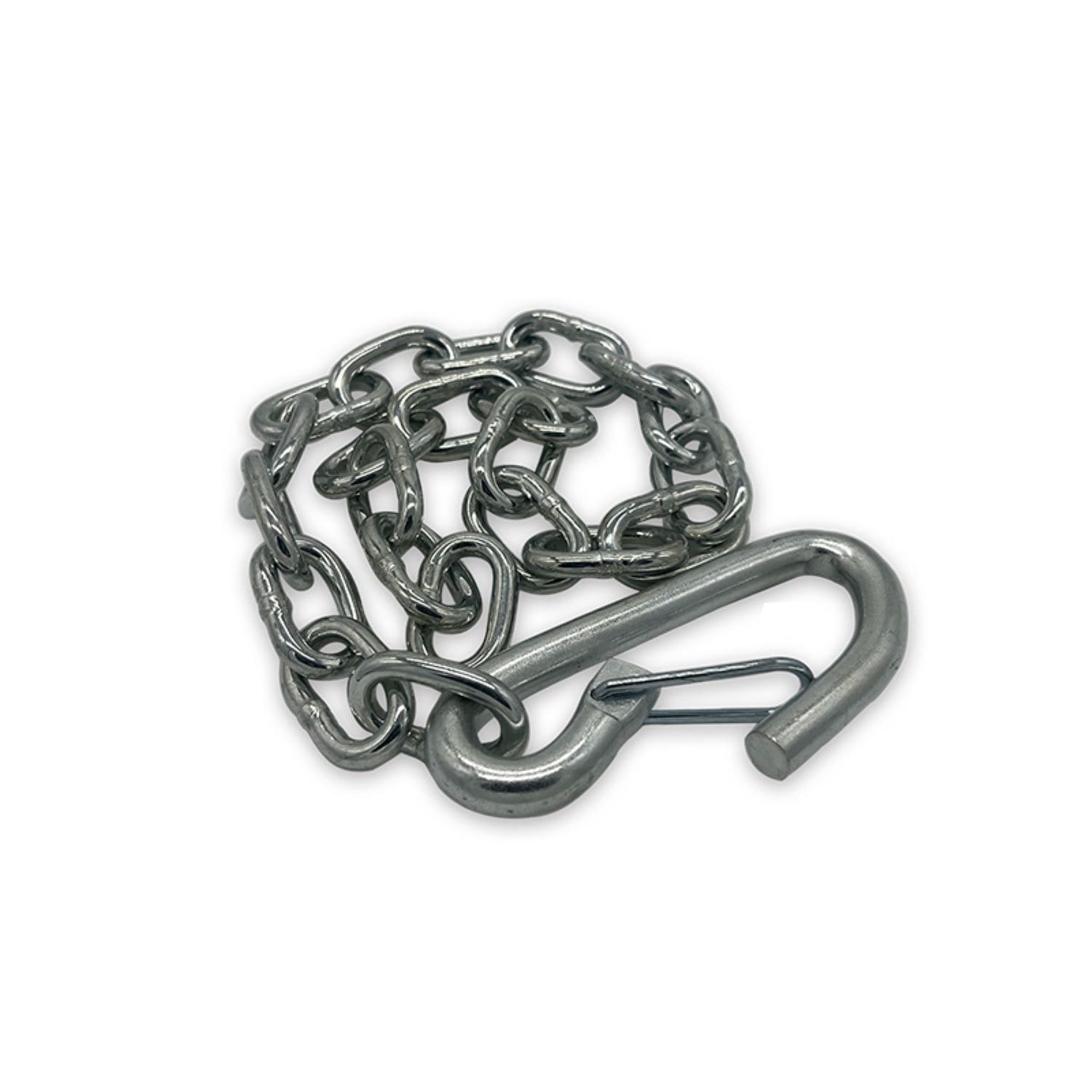 Cadenas de seguridad de acero de 24 pulgadas con ganchos para remolques - Juego de 2, capacidad de peso de 2000 lb, grosor de 3/16 pulgadas