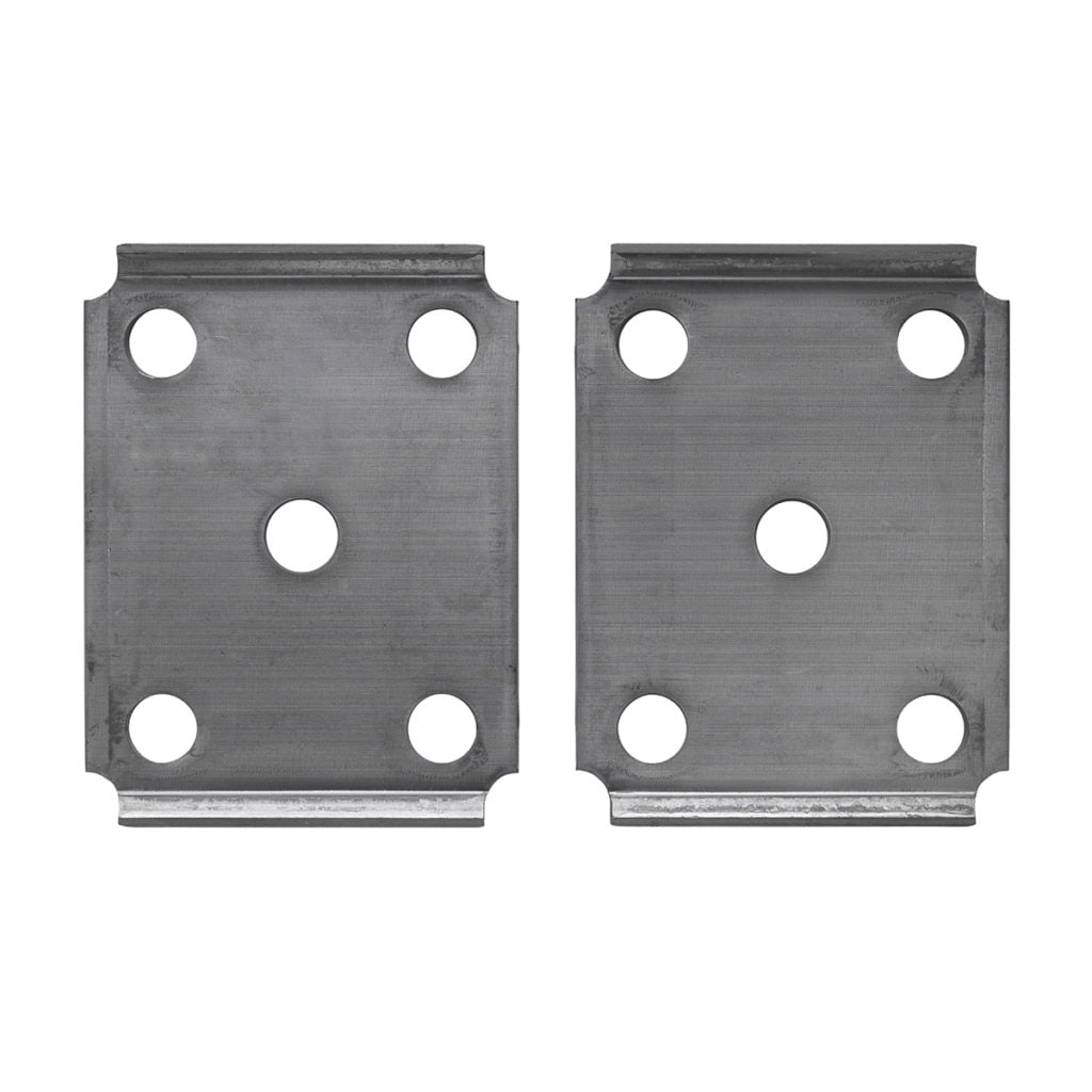 Placa de amarre de resorte plano para reparación de remolques - Acero negro - Capacidad de 5,200 lb - Tamaño múltiple 650T