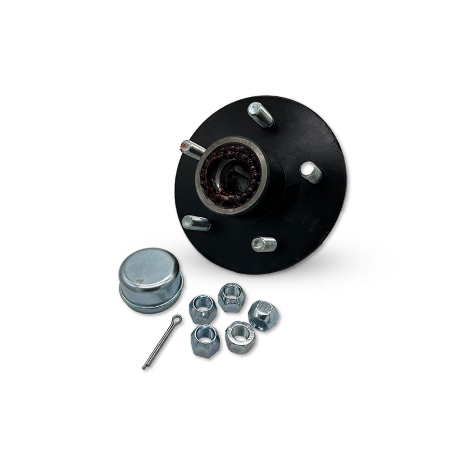 Kit de ensamblaje de cubo de remolque de 5 pernos para remolque con capacidad de 1,750 lb y patrón de pernos de 4-1/2 pulgadas 545T.
