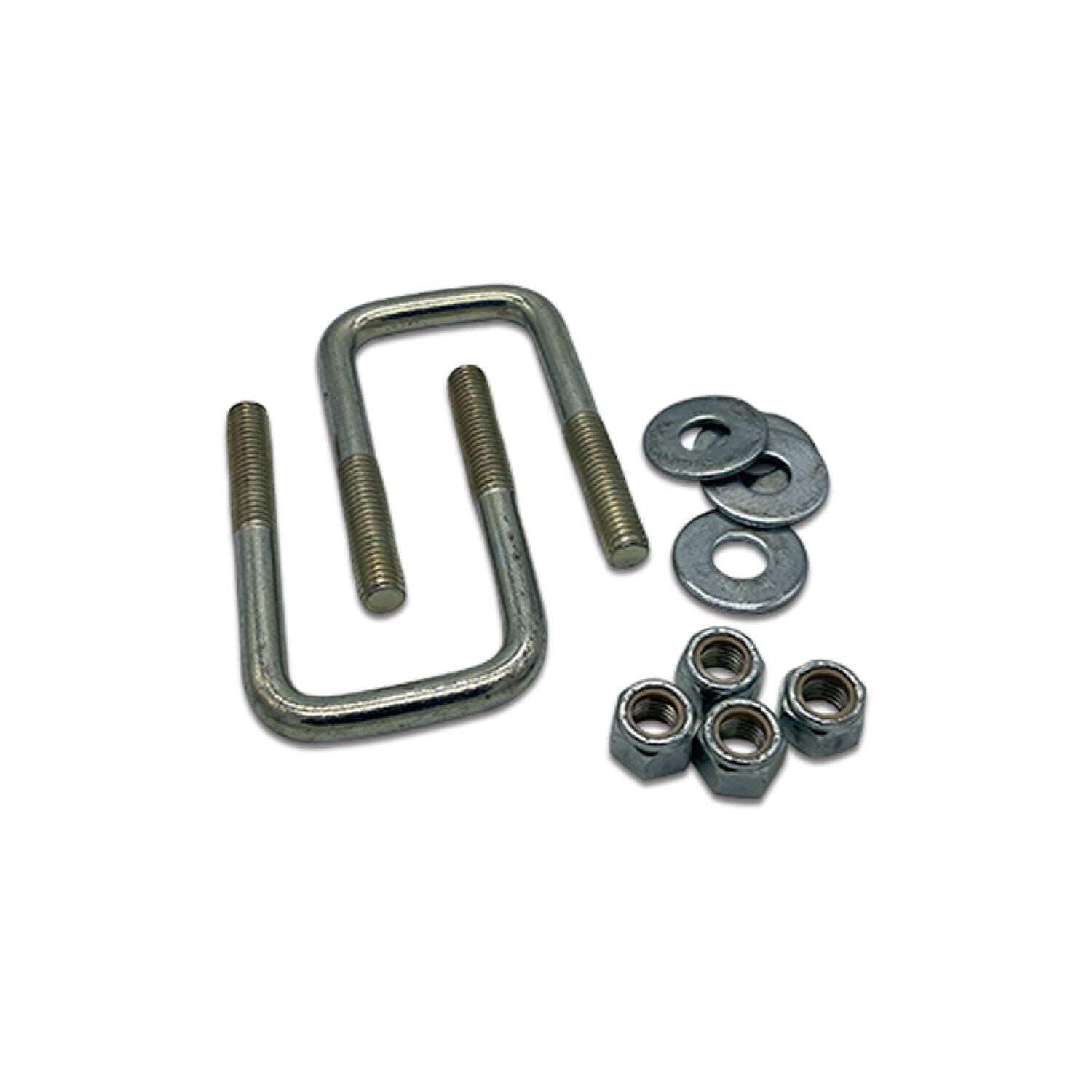 Kit de pernos en U cuadrados de 1/2 pulgadas con acabado en zinc para reparación de remolques - Juego de 2 pernos en U 517T