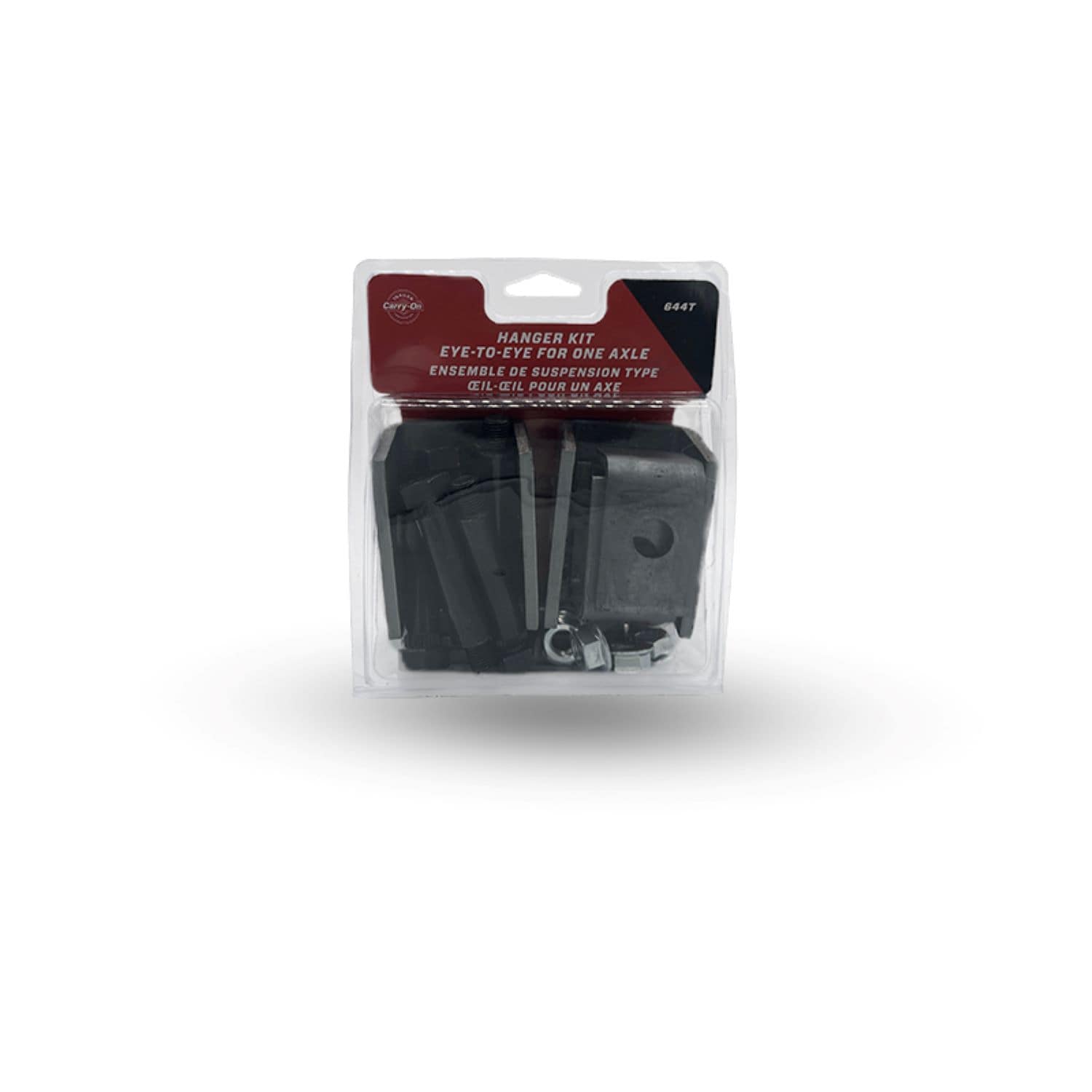 Kit de soportes de muelle para remolque con ganchos pequeños y medianos, eslabones de grilletes, tornillos y tuercas - Plata 644T