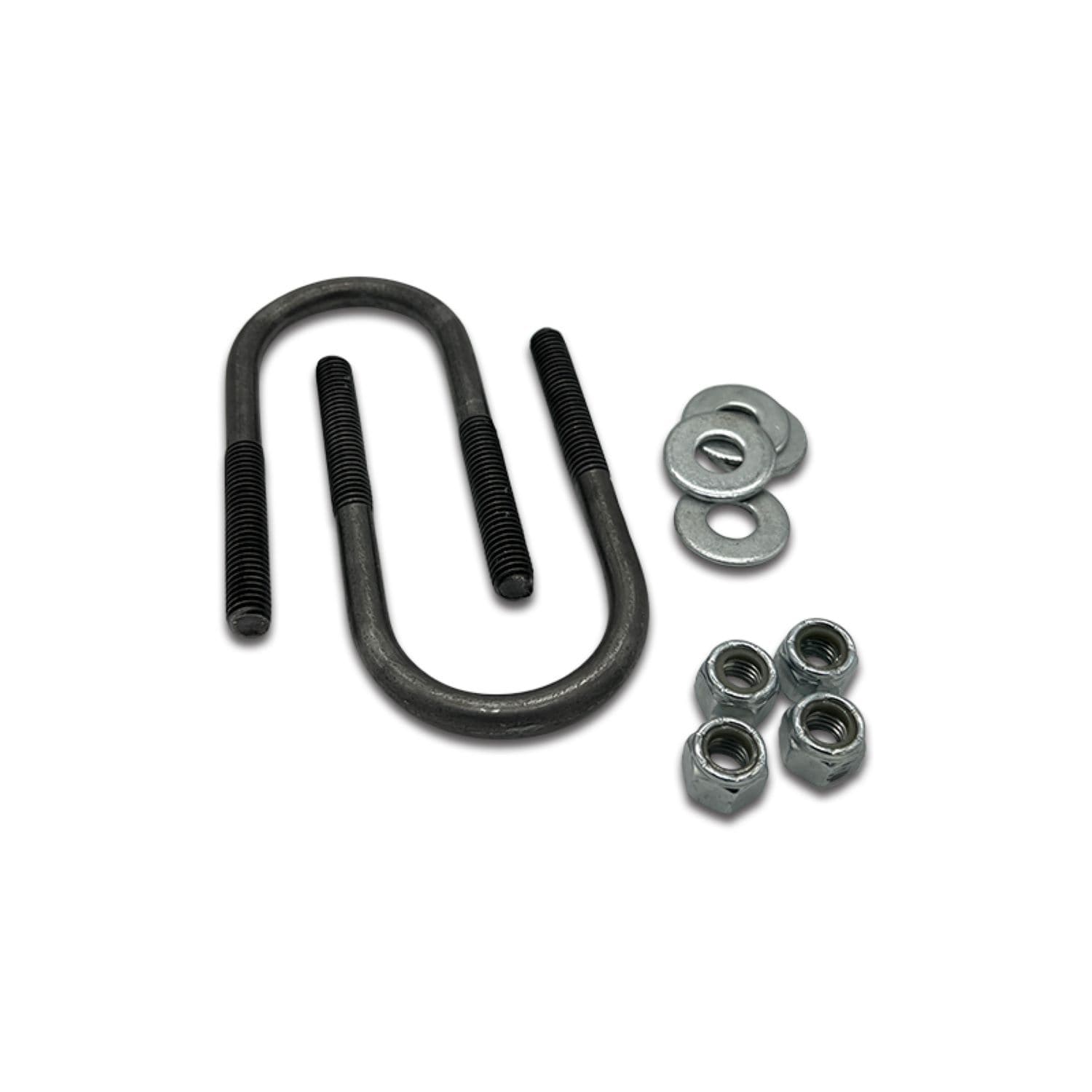 Kit de montaje de eje en U para reparación de remolque de viaje - 3/8 pulgadas x 2-1/2 pulgadas - Paquete de 2 - Recubierto de zinc para mayor durabilidad 652T