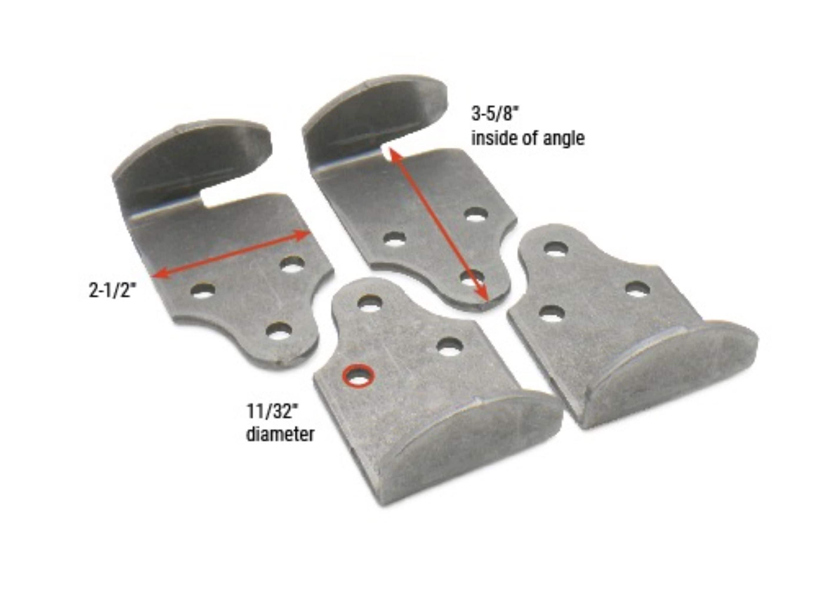 Reparación de Remolque de Equipaje Estante de Esquina para Bolsillo de Poste - Soportes de Acero Inoxidable de Alta Resistencia - Acero de 7 Calibres - Incluidos 2 Pares 806T