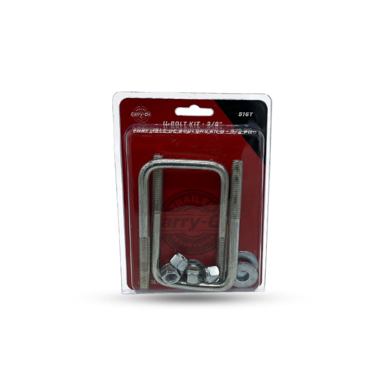 Kit de pernos cuadrados para remolque de mano - 3/8 pulgadas x 2-1/16 pulgadas x 4 pulgadas - Paquete de 4 - Acero recubierto de zinc - Ensamble de reparación para remolque 516T