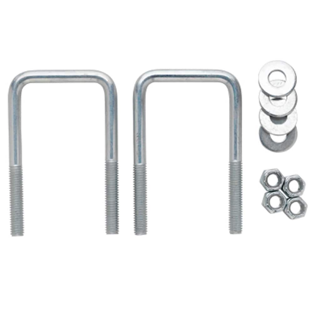 Kit de pernos cuadrados para remolque de mano - 3/8 pulgadas x 2-1/16 pulgadas x 4 pulgadas - Paquete de 4 - Acero recubierto de zinc - Ensamble de reparación para remolque 516T