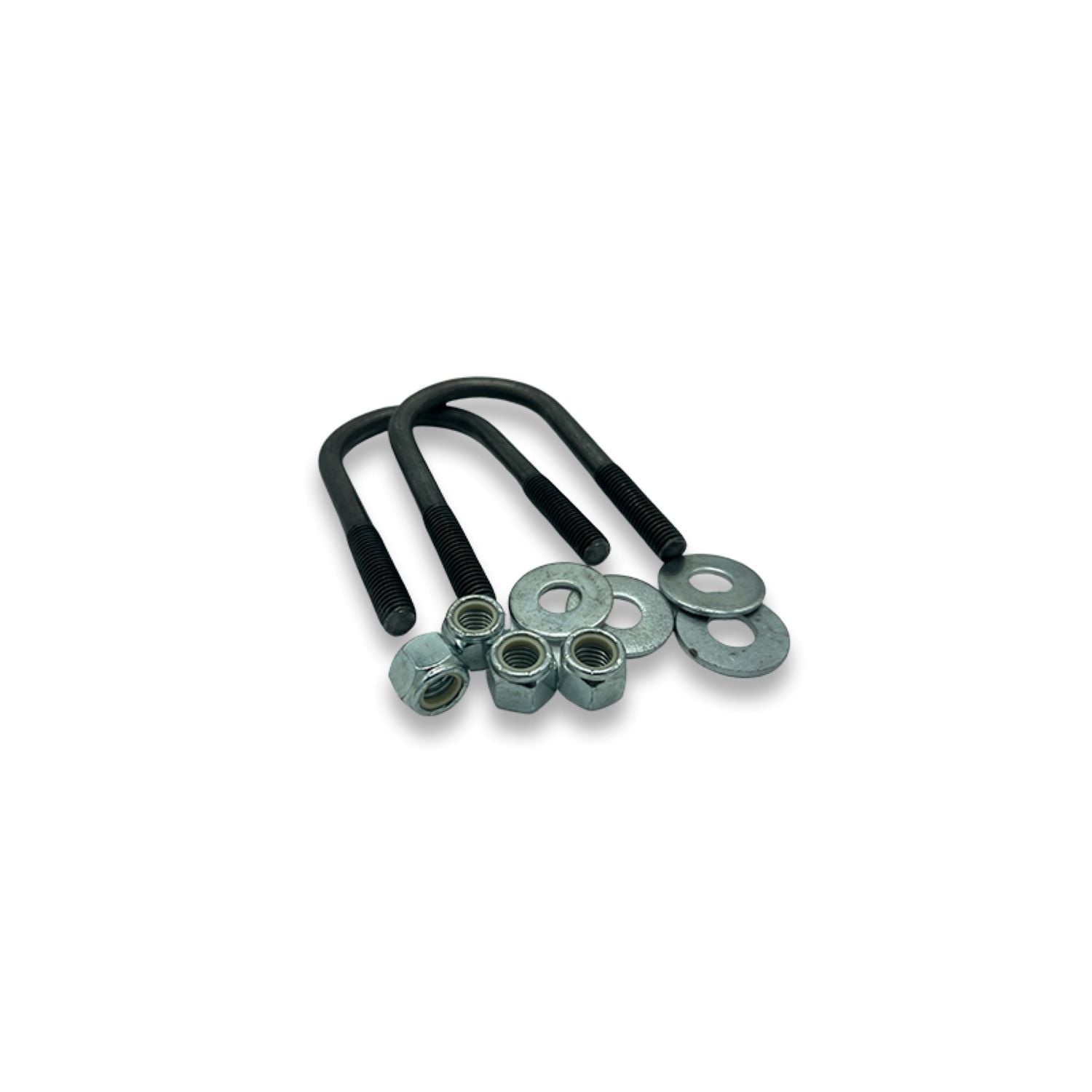 Kit de Perno en U para Eje Redondo de Remolque - 1/2 pulgadas x 2-7/16 pulgadas - Paquete de 2 - Montaje de Reparación para Remolques 514T