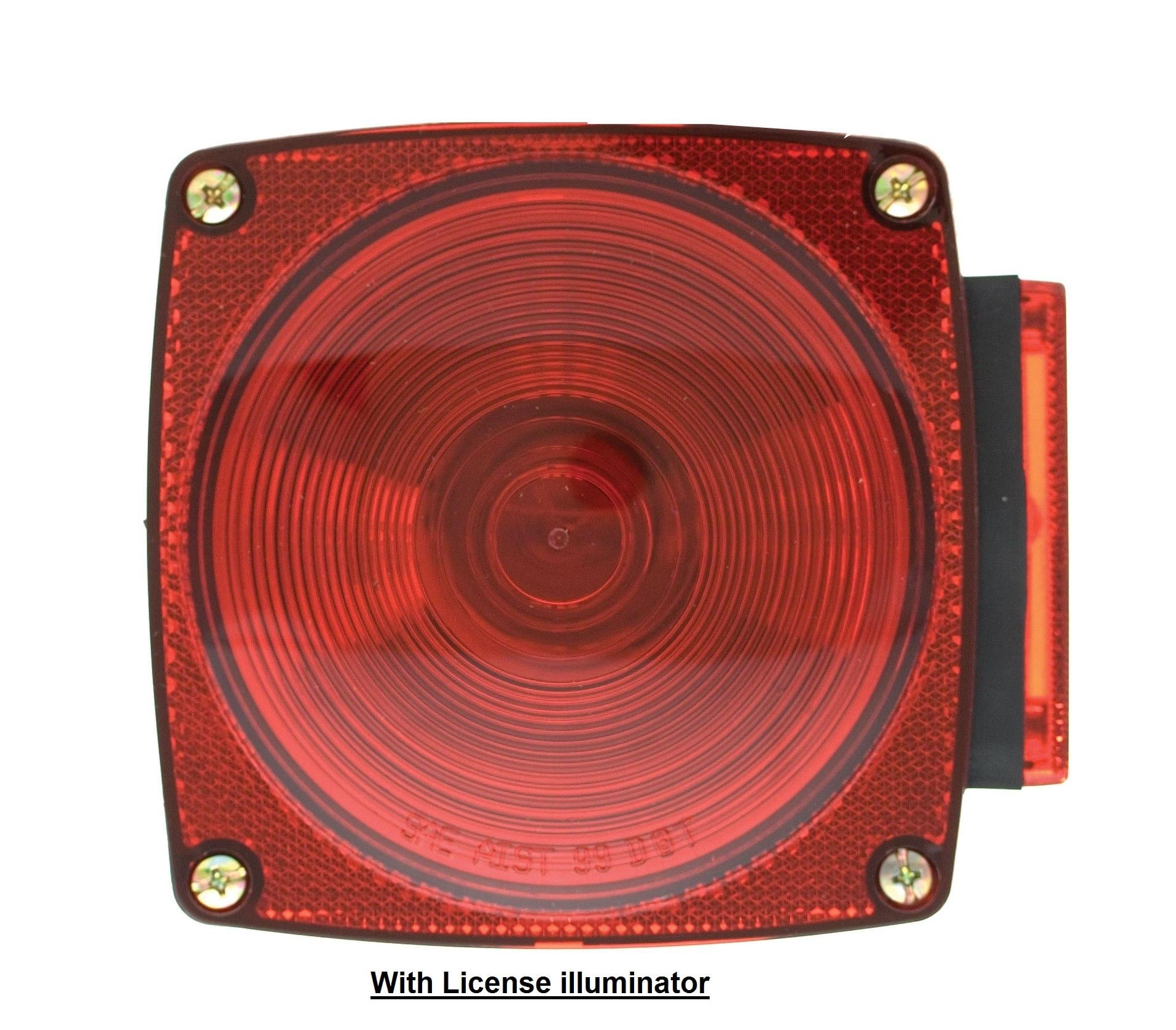 Luz de remolque roja Uriah Products 4 1/2 Pulg. con luz de matrícula UL440011