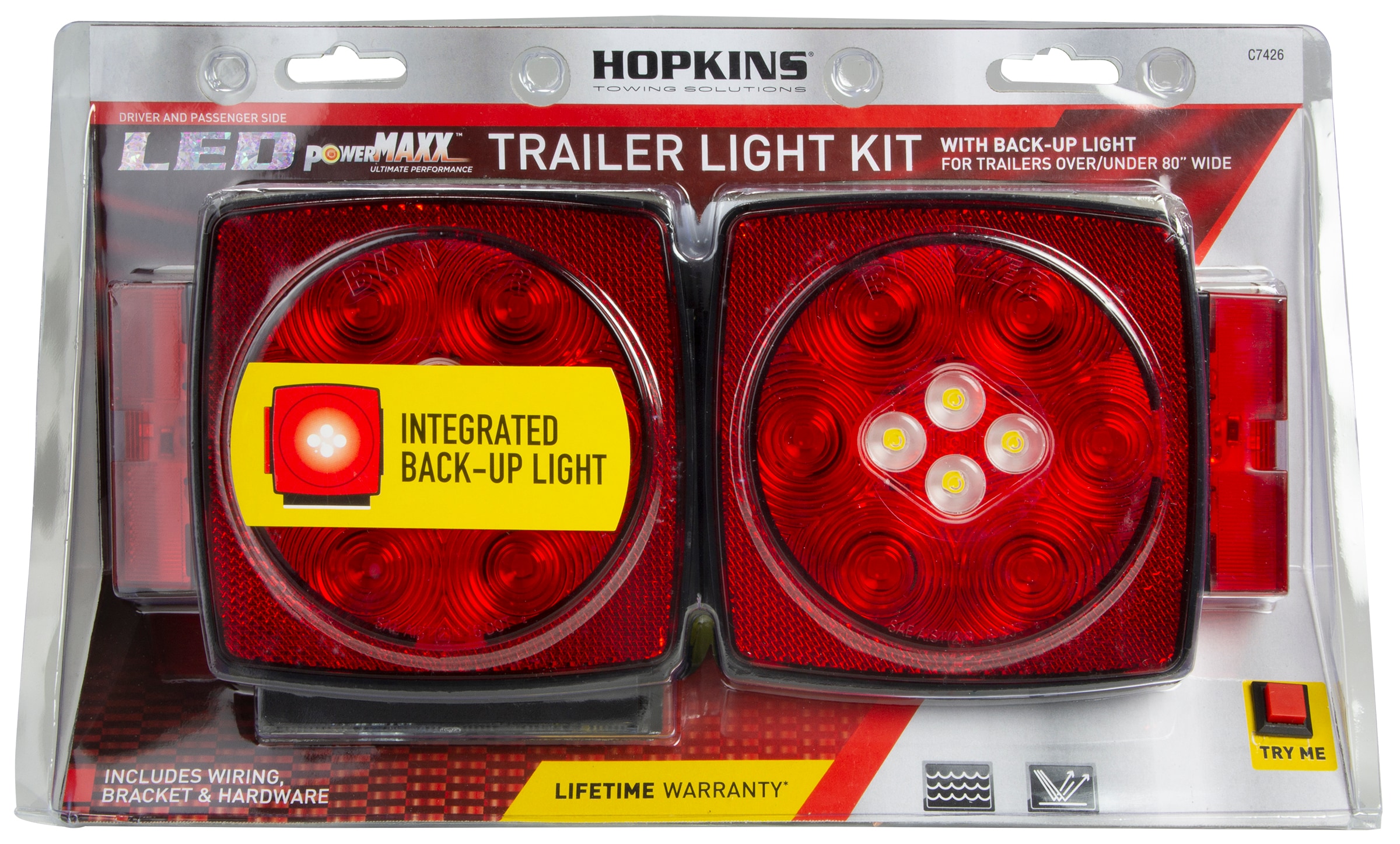 Kit de luces LED para remolque sumergibles con luces de respaldo integradas de Hopkins Towing Solutions C7426
