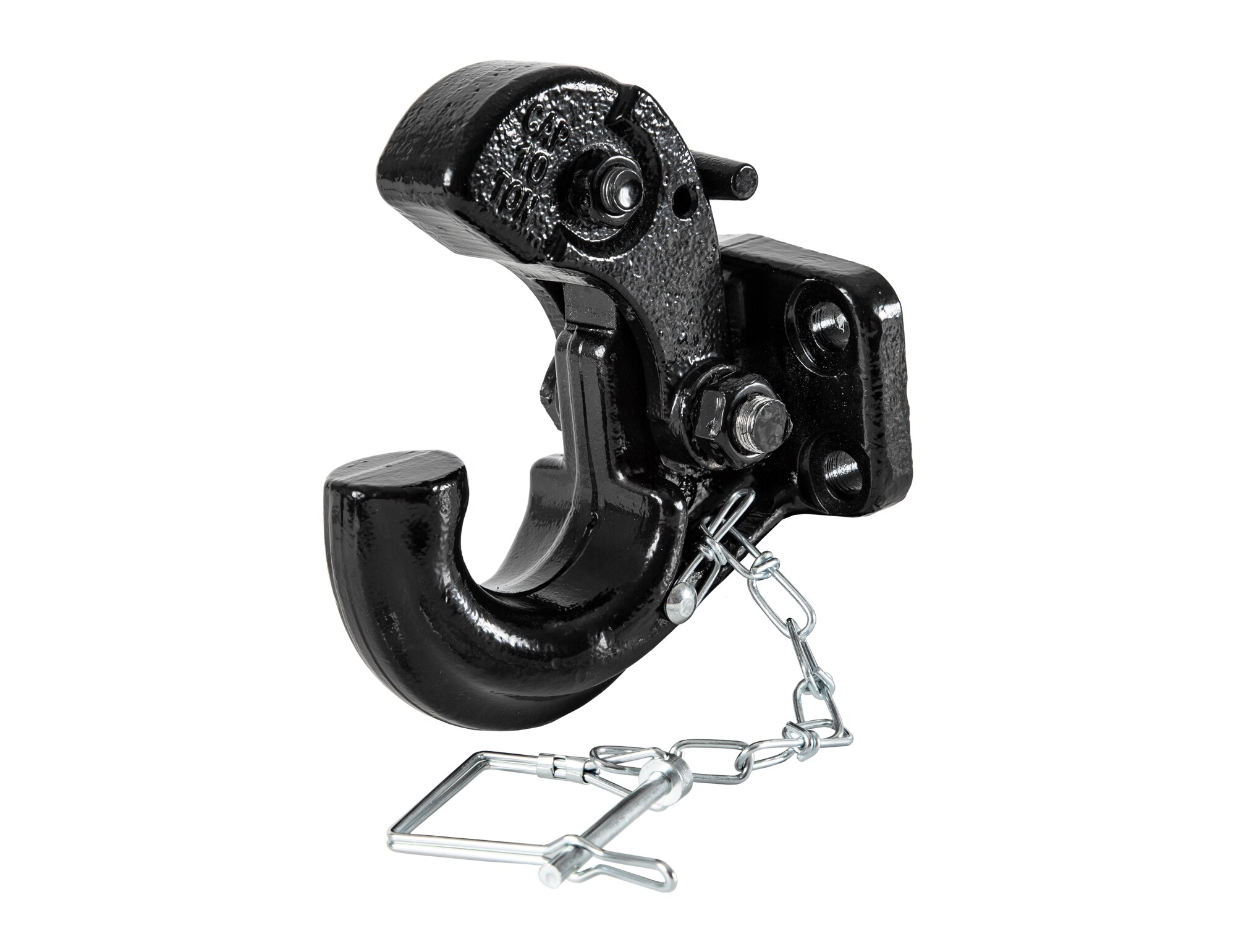 Enganche de Pintle Negro Resistente con Capacidad de Remolque de 20,000 Lb y Brazo de Bloqueo con Resorte PH10