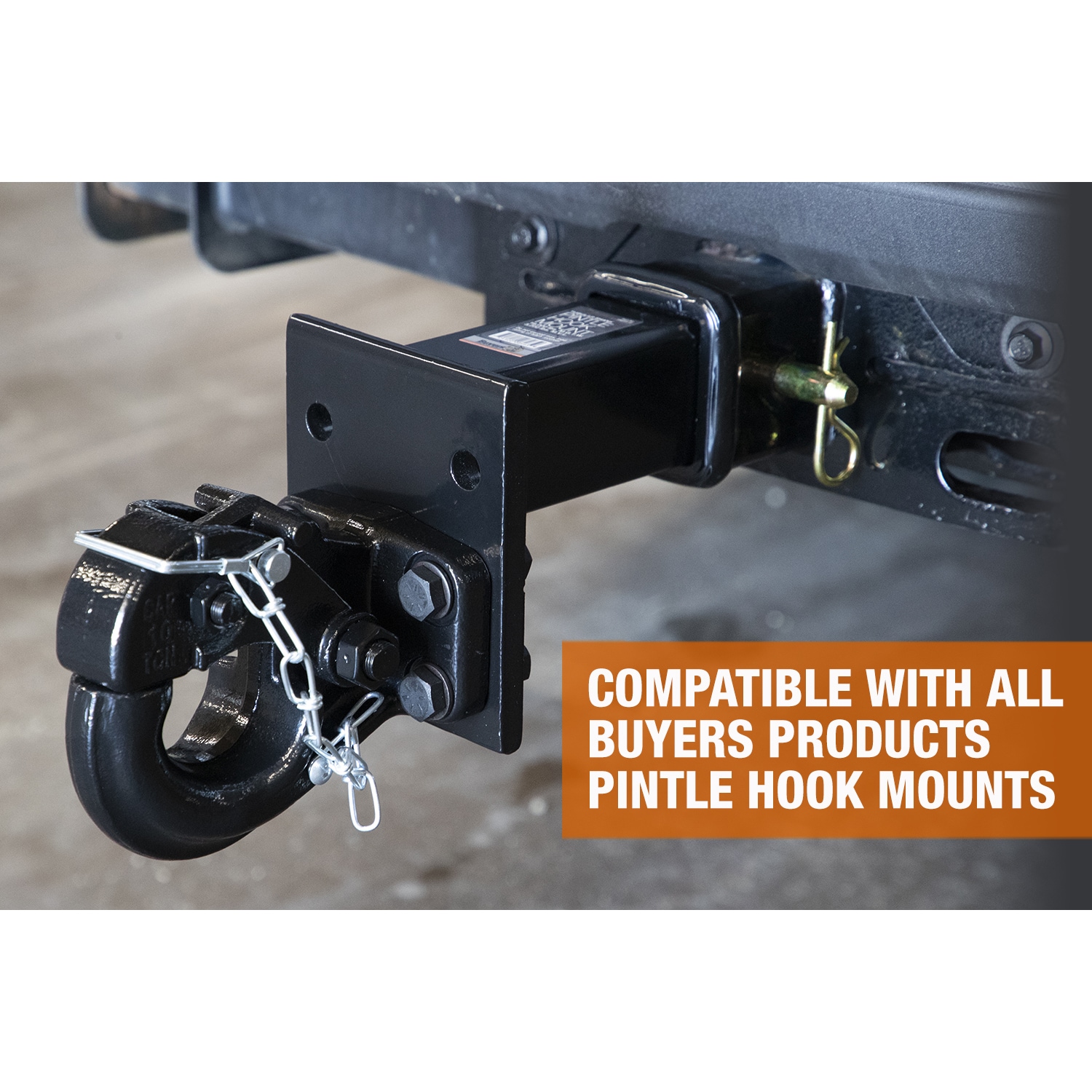 Enganche de Pintle Negro Resistente con Capacidad de Remolque de 20,000 Lb y Brazo de Bloqueo con Resorte PH10
