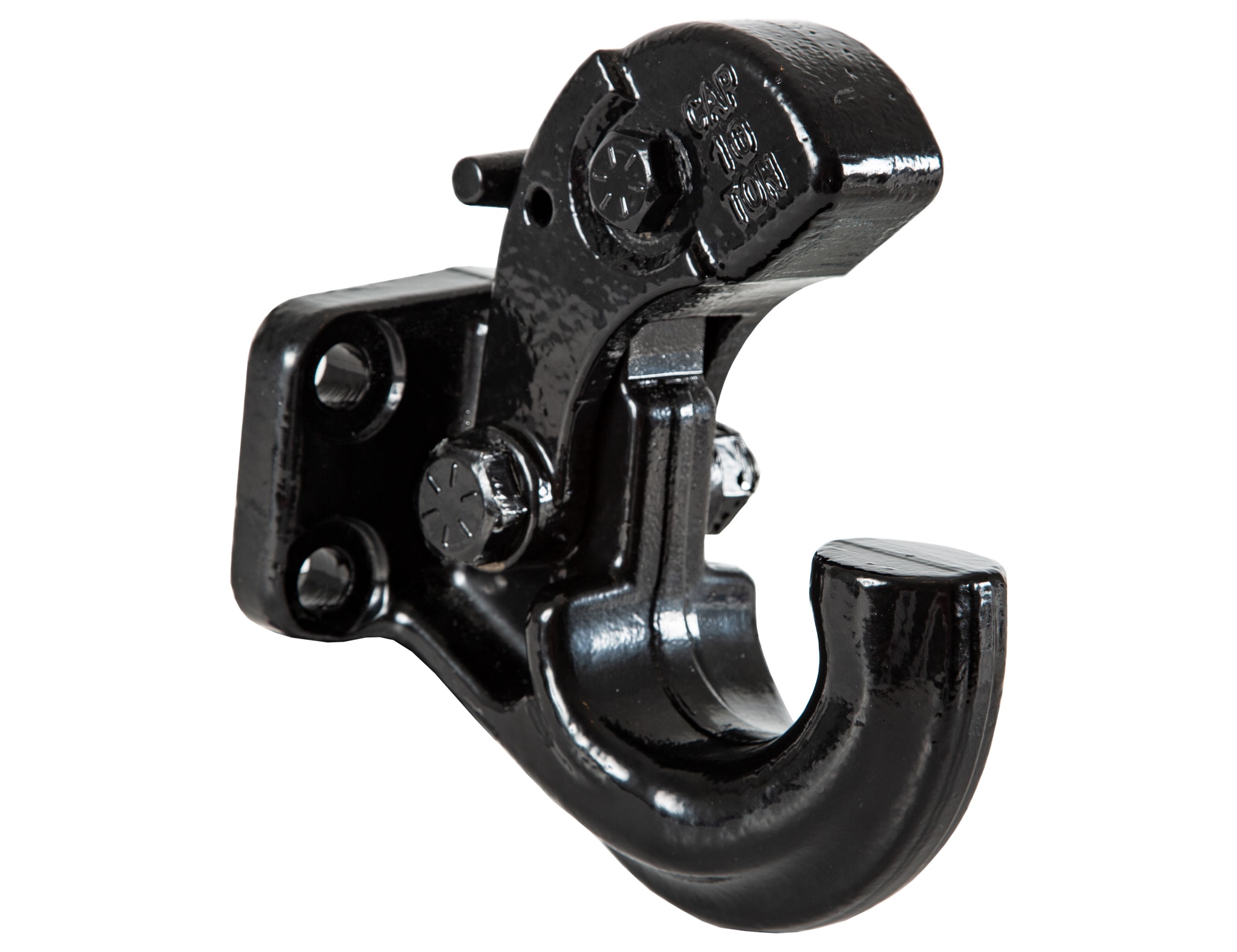 Enganche de Pintle Negro Resistente con Capacidad de Remolque de 20,000 Lb y Brazo de Bloqueo con Resorte PH10