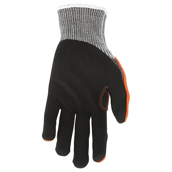Guantes recubiertos de Mcr Safety, Nivel de corte A4, calibre 13, negro/naranja/blanco, L - UT1952L
