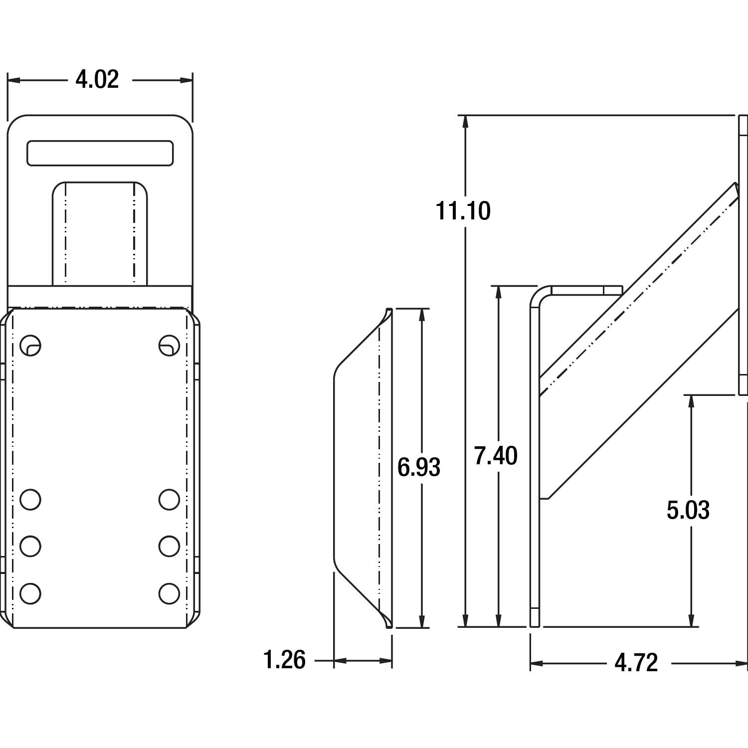 Soporte para llanta de repuesto universal para remolque de Buyers Products (5201014)